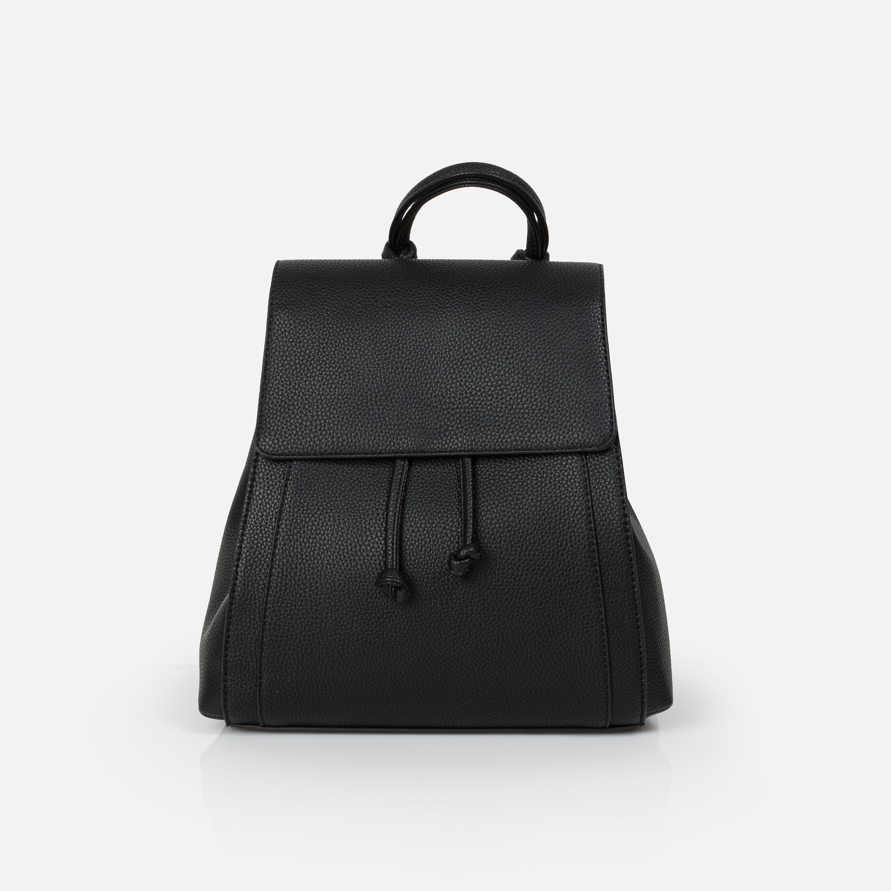 Sac à dos noir à bouton à pression en PU