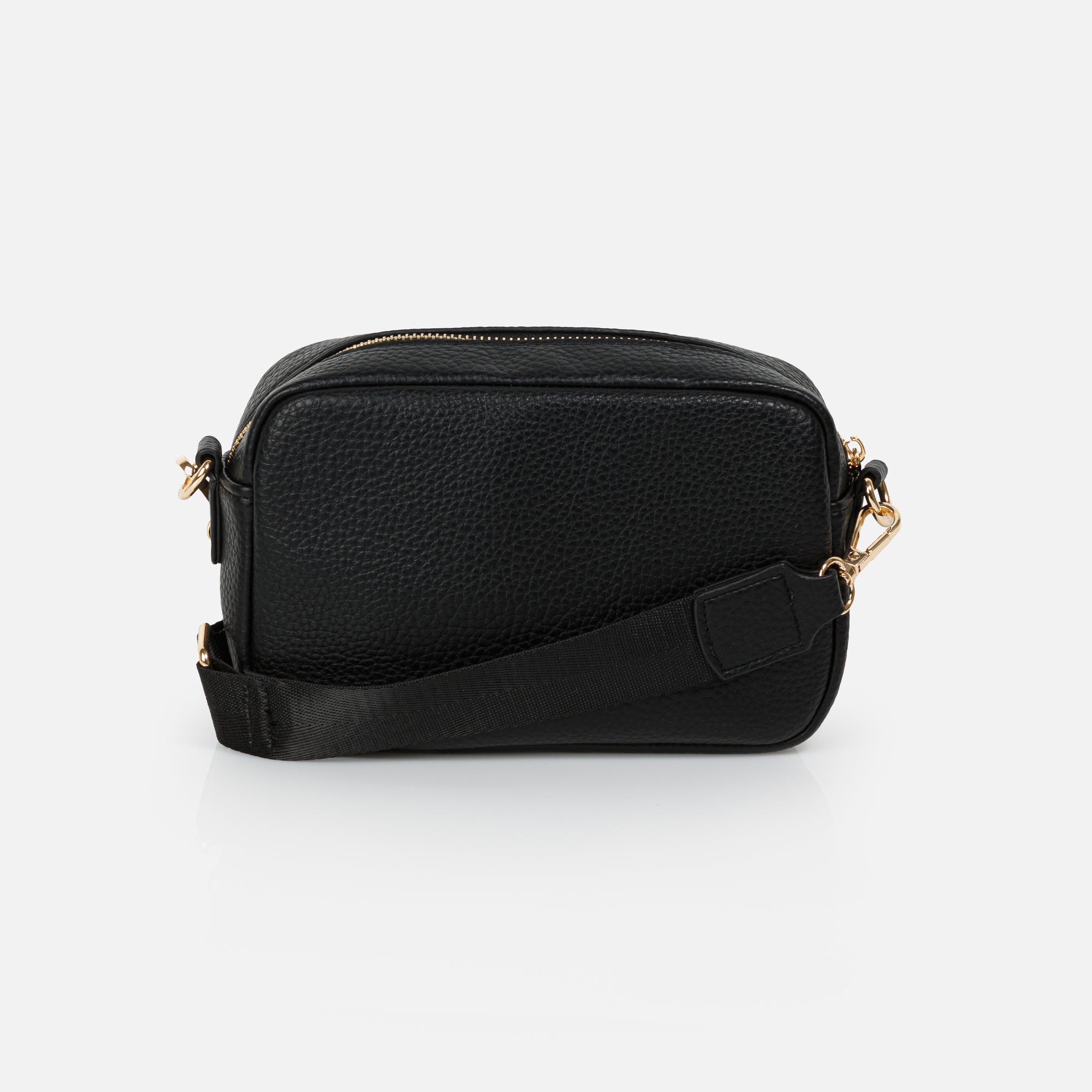 Sac bandoulière noir avec sangle en nylon