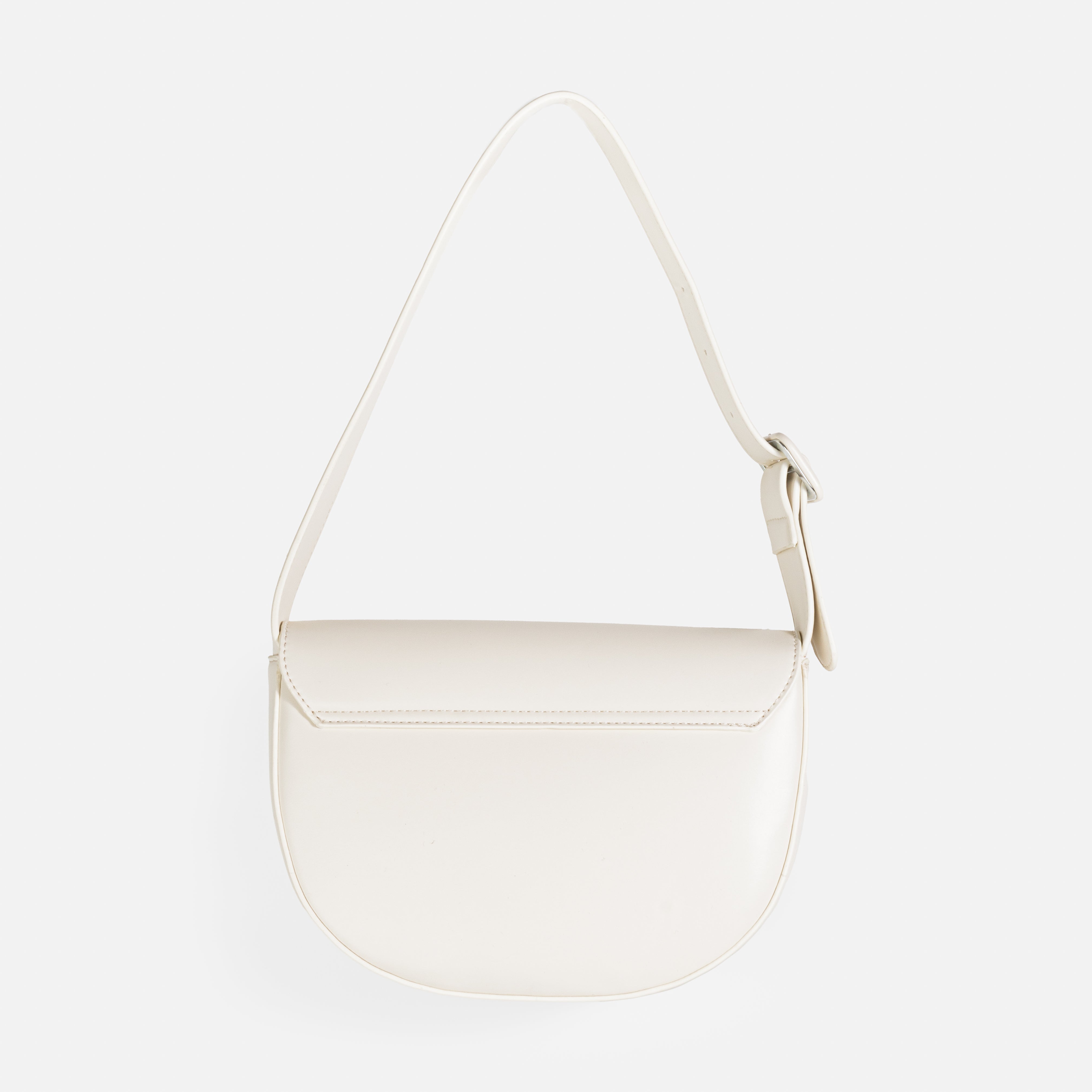 Ivory handbag with PU belt strap