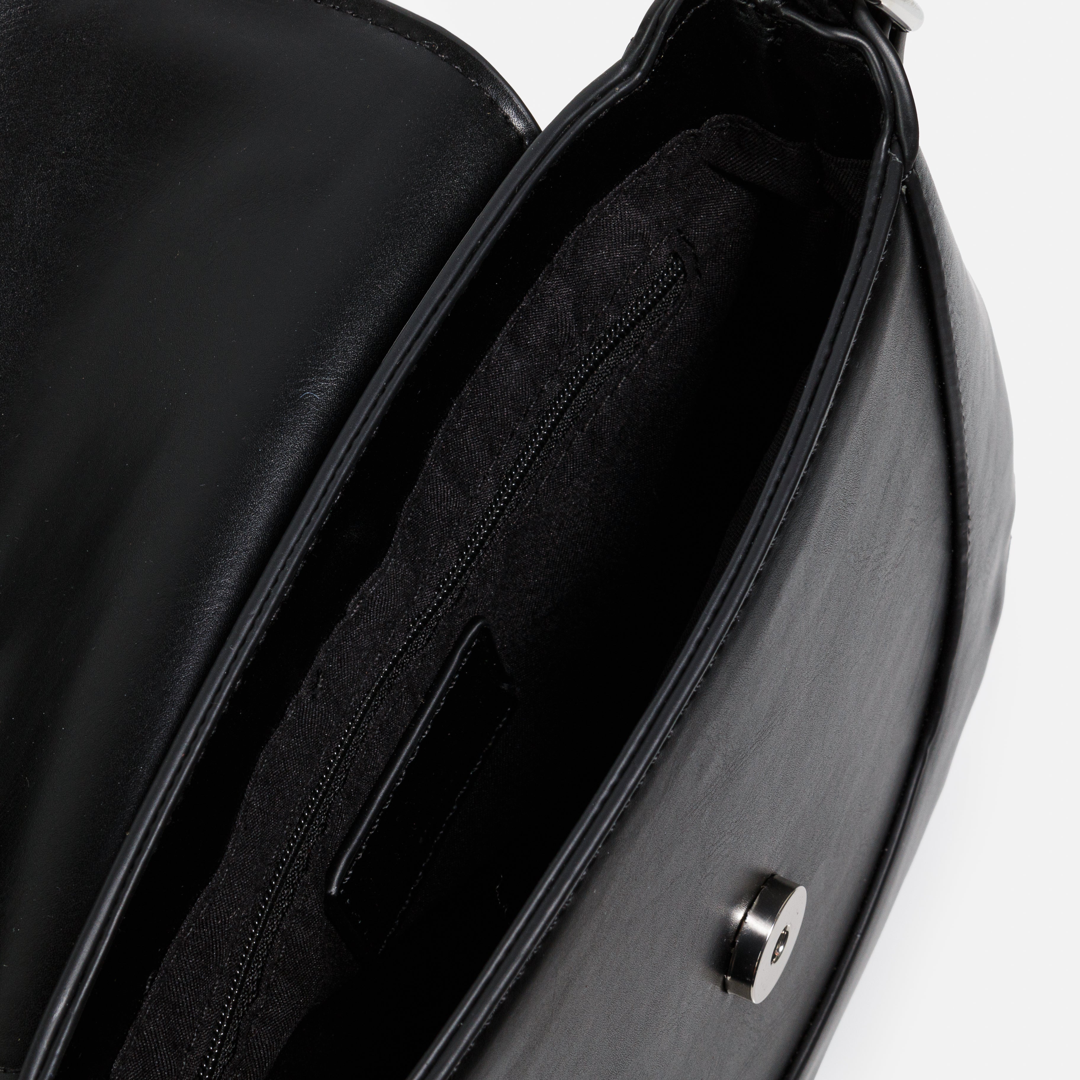 Black PU shoulder bag