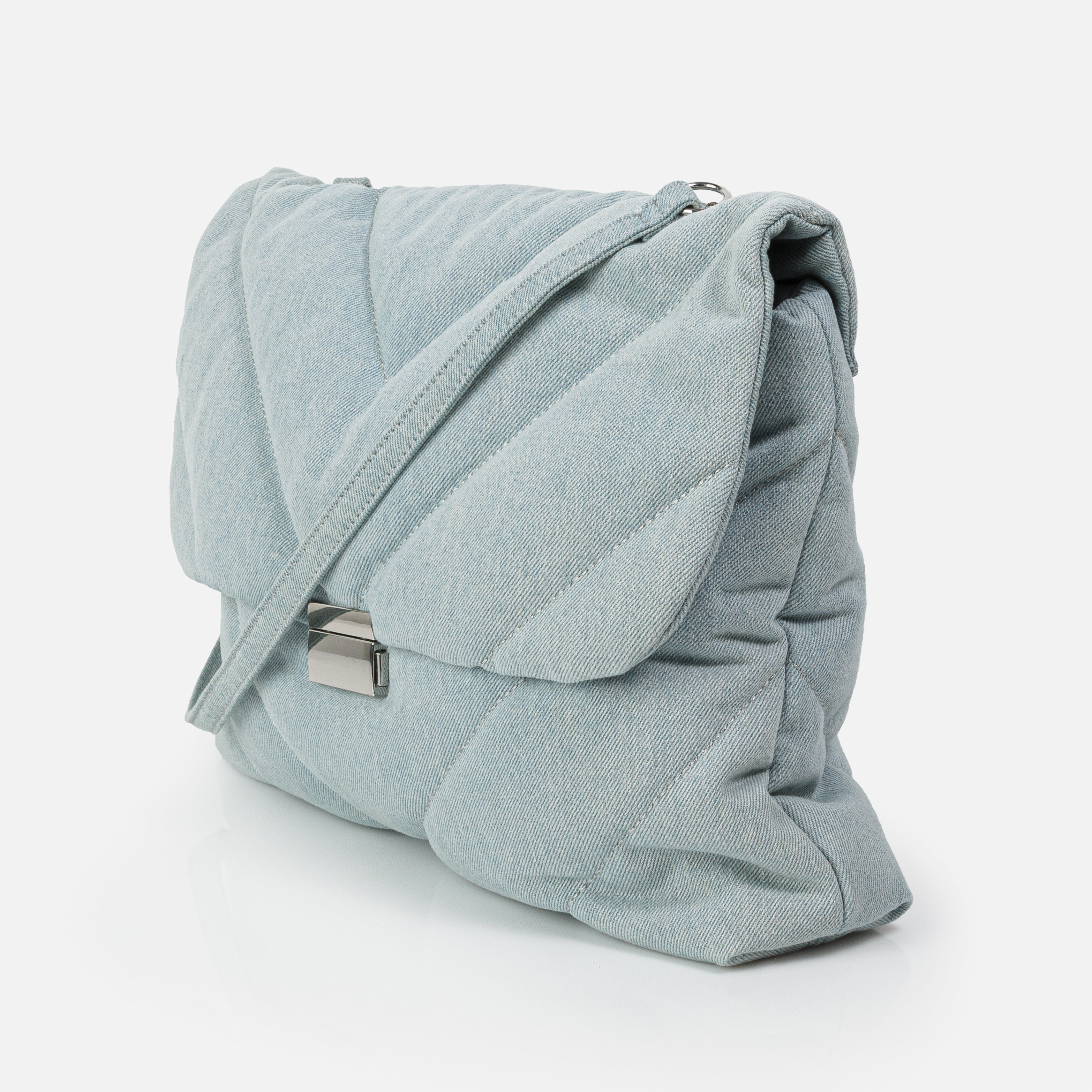 Sac fourre-tout en denim matelassé