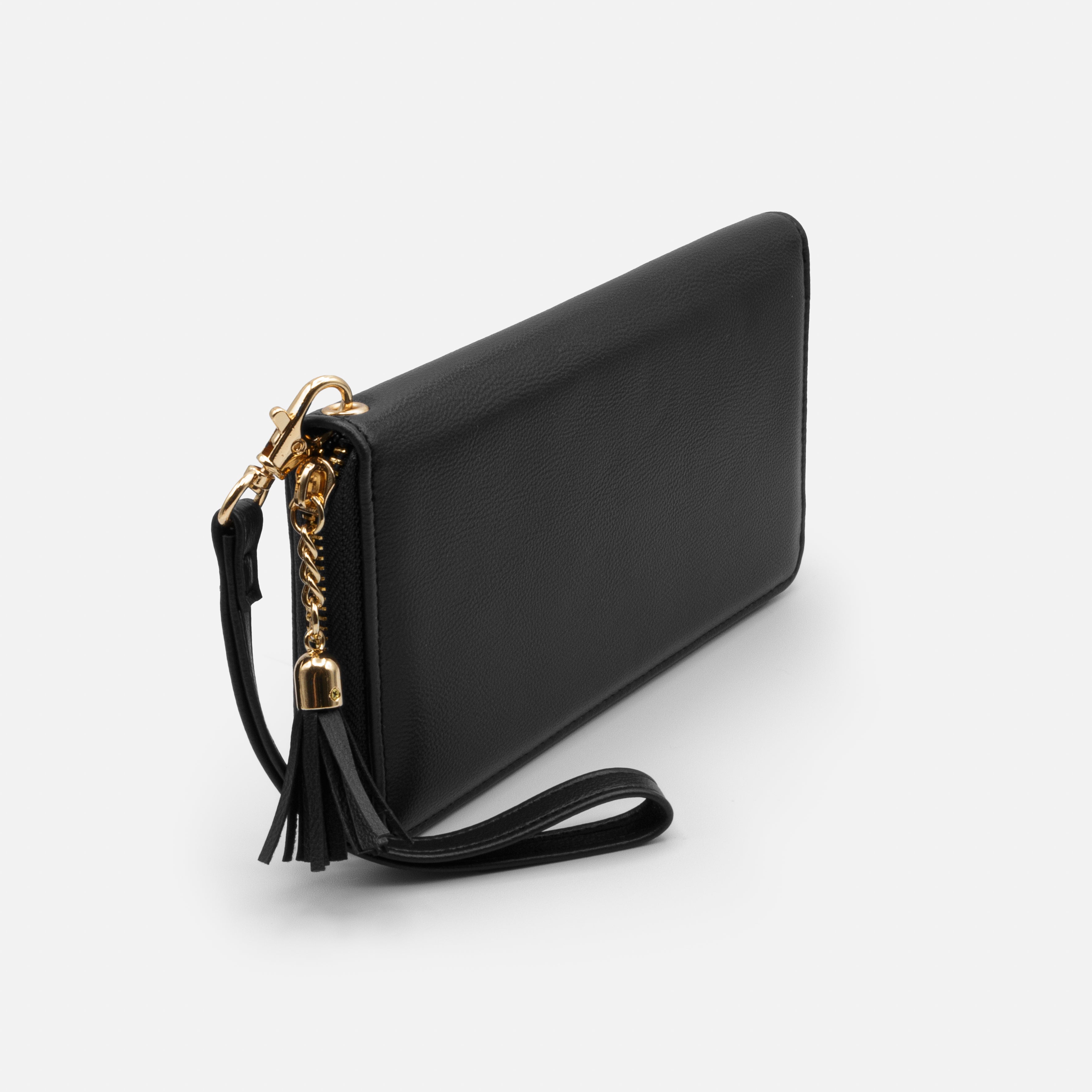 Black wallet with PU tassel