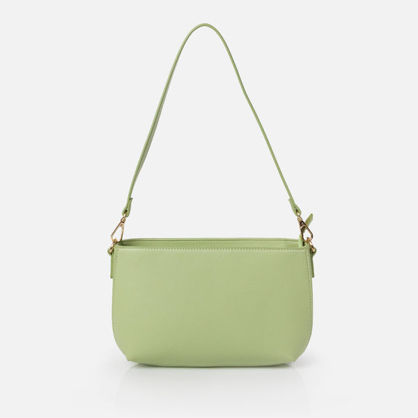 Charger l'image dans la galerie, Sac à main vert pâle en PU lisse