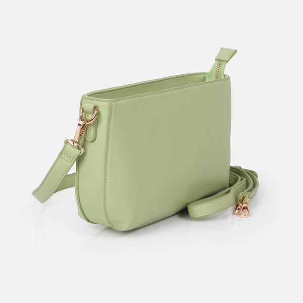 Charger l'image dans la galerie, Sac à main vert pâle en PU lisse