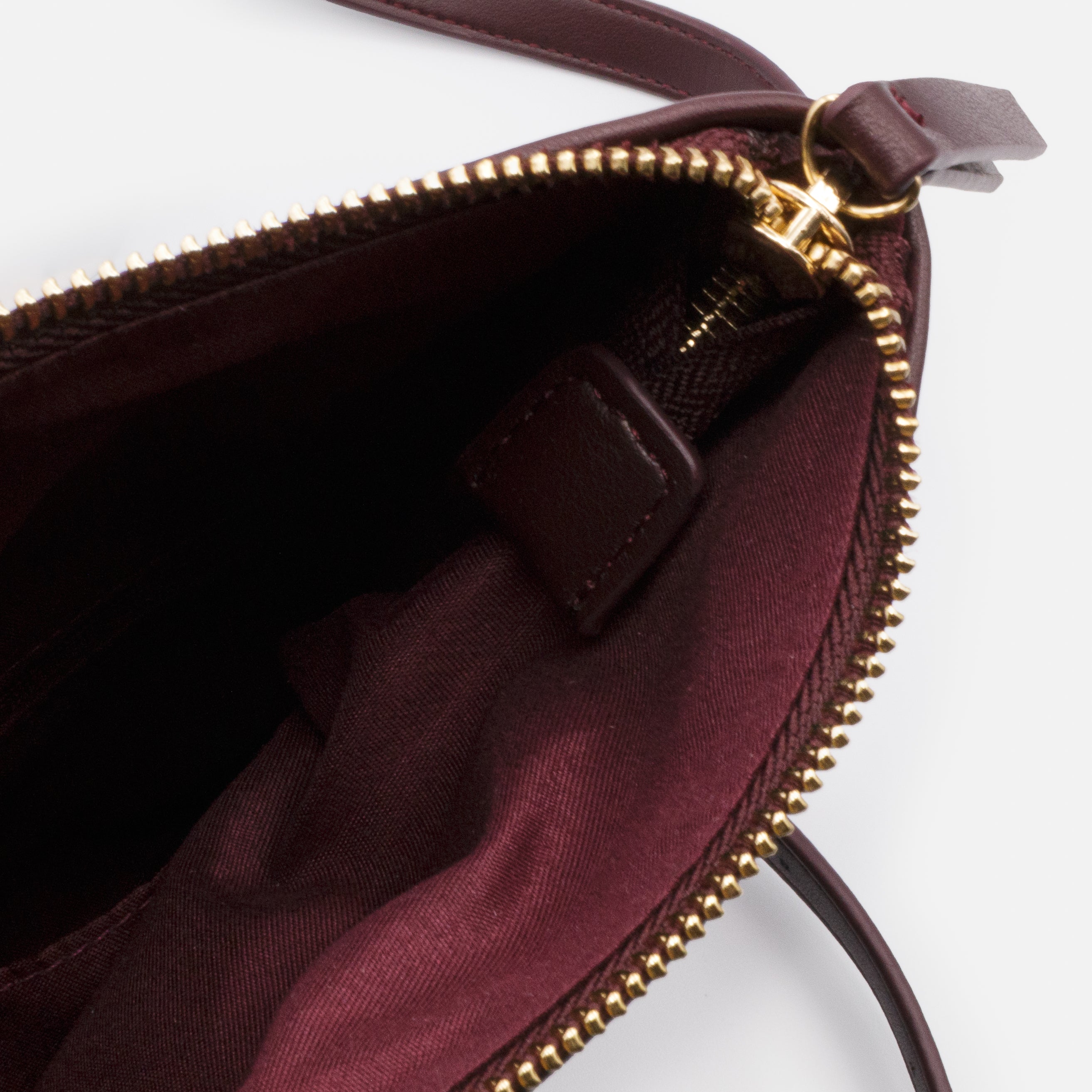Burgundy PU Flap Crossbody Handbag