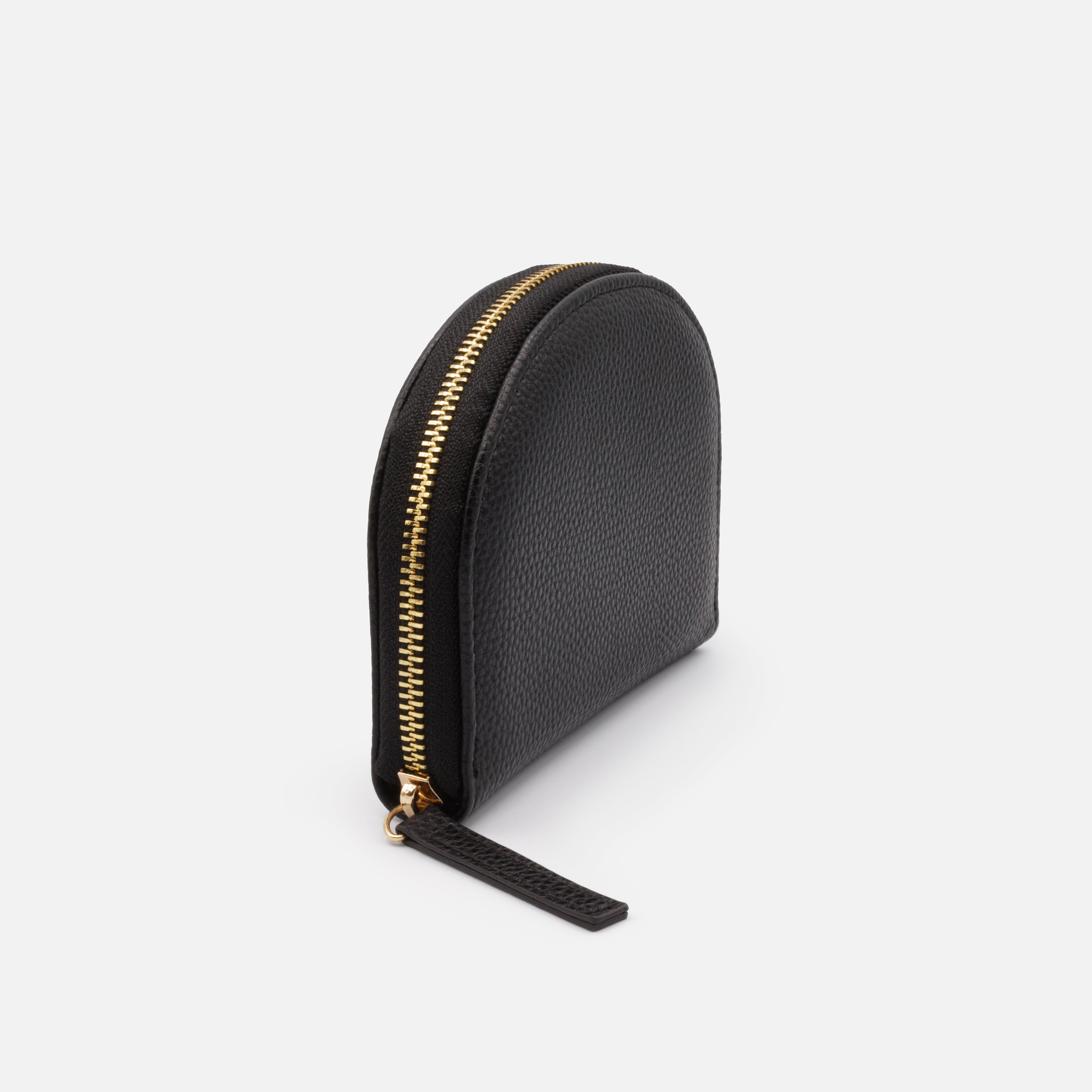 Black Half Moon PU Wallet