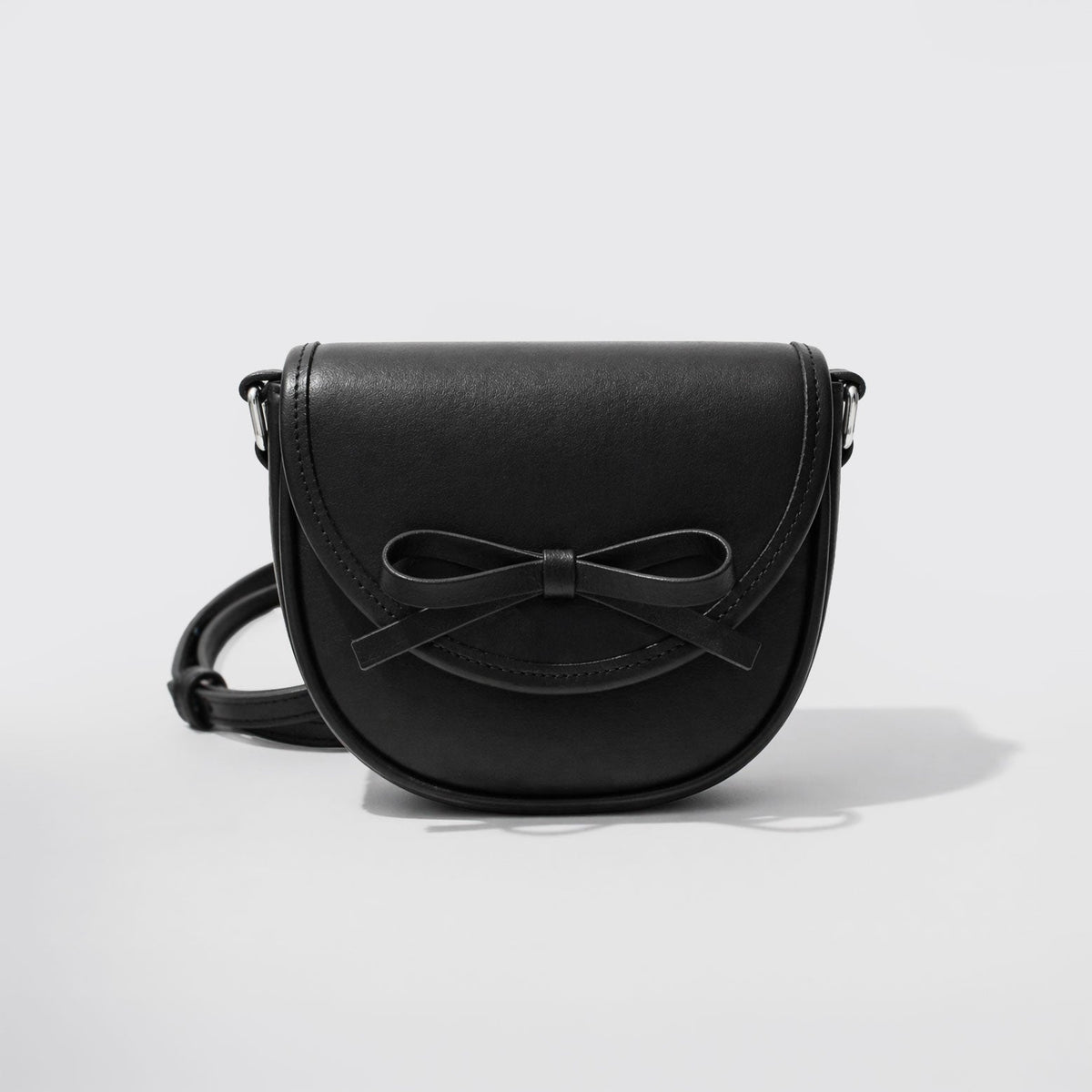 Sac besace noir à détail nœud