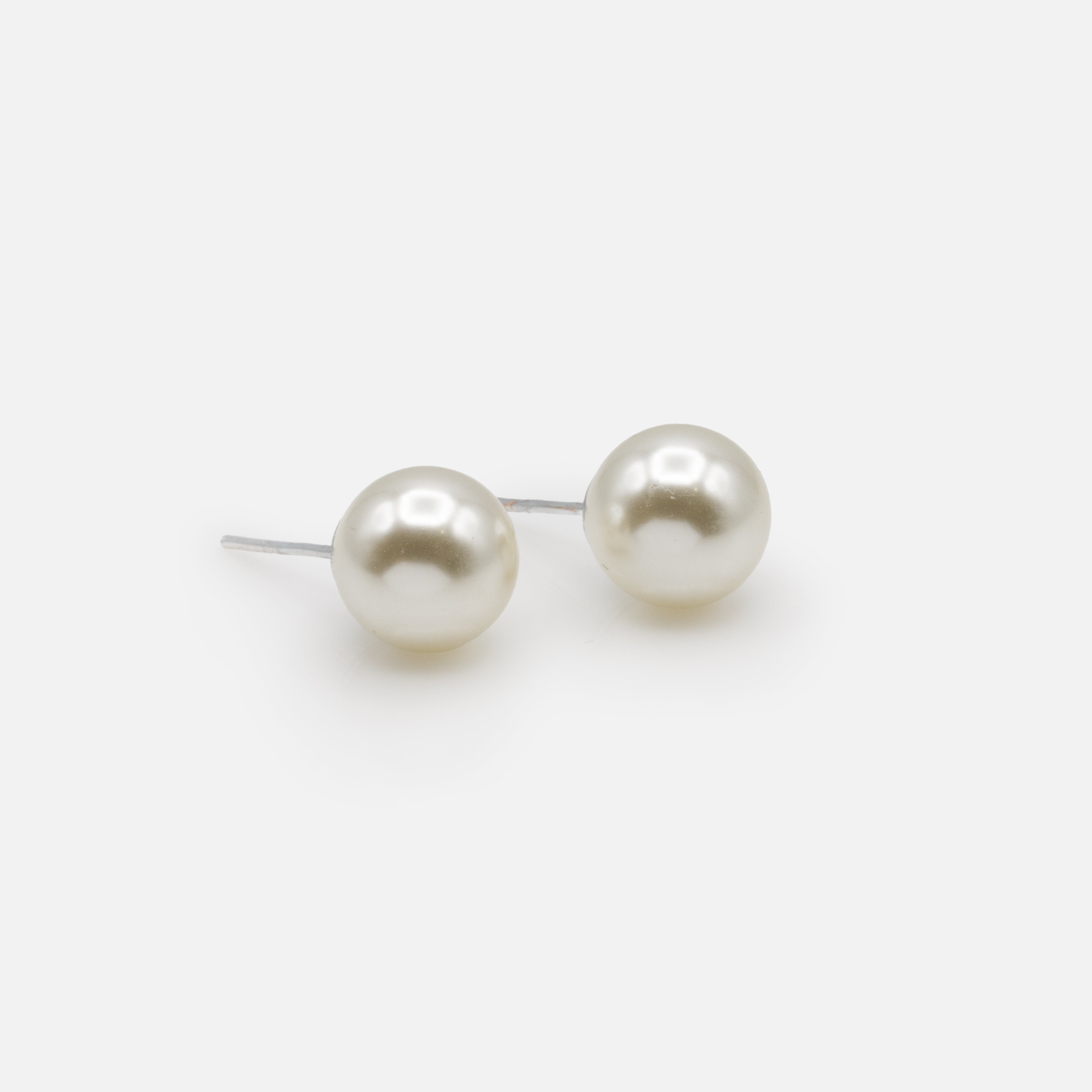 Boucles d'oreilles fixes perles 10 mm