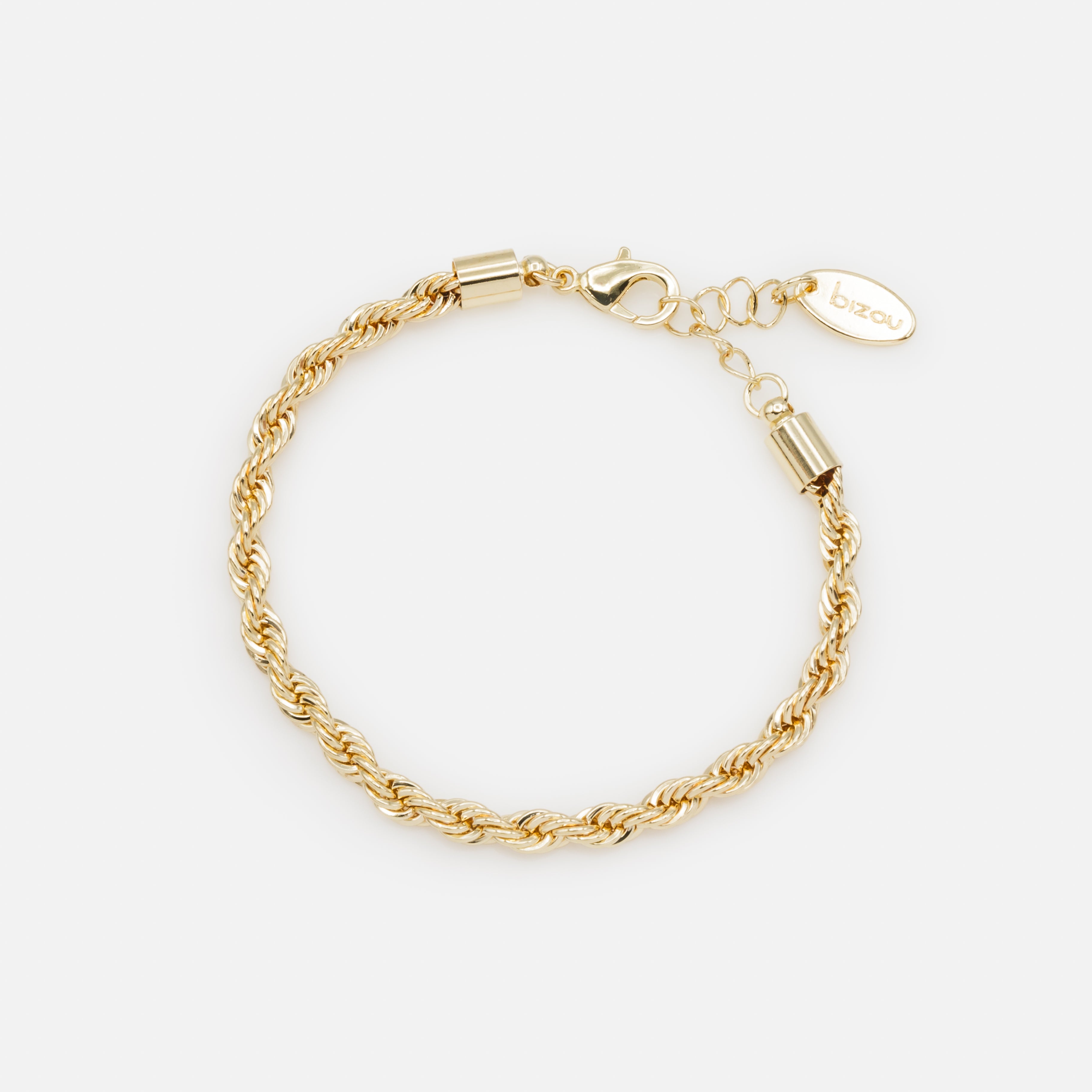 Ensemble de six bracelets dorés à mailles larges