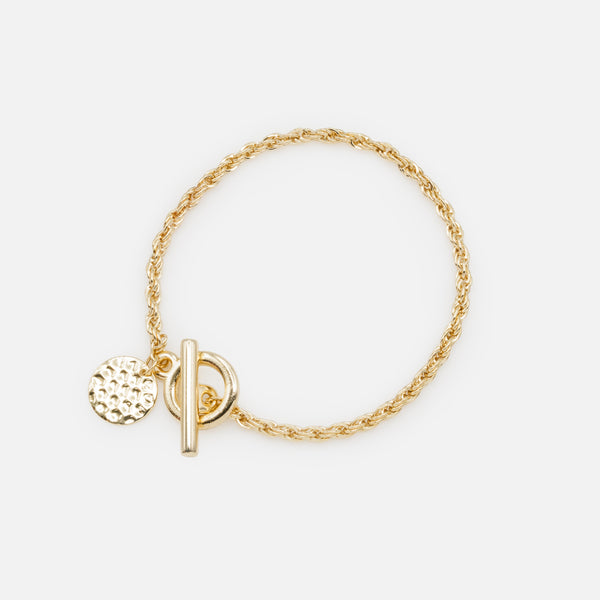 Load image into Gallery viewer, Rigid bracelet set and trio of gold bracelets with varied links