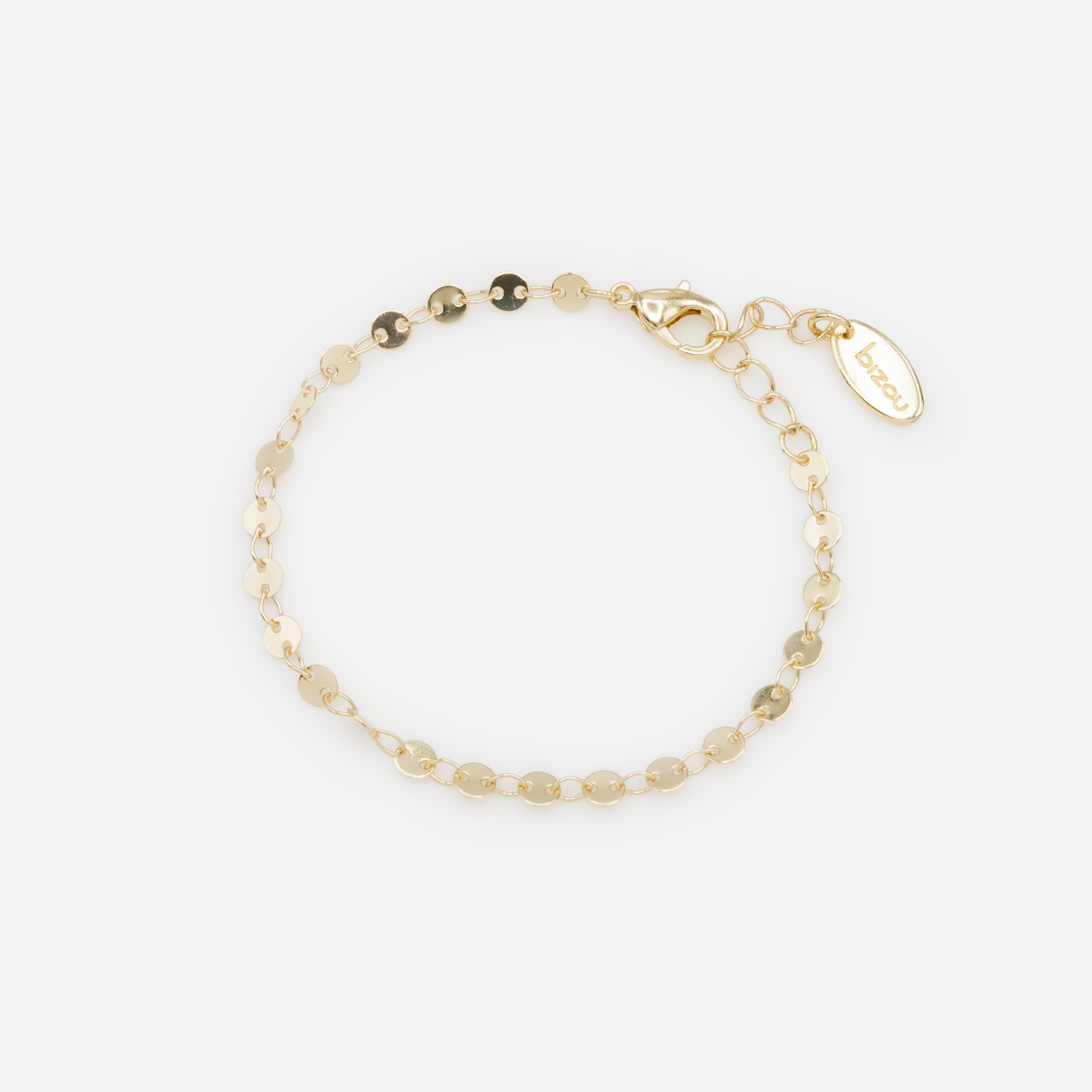 Ensemble de quatre bracelets dorés avec mailles originales