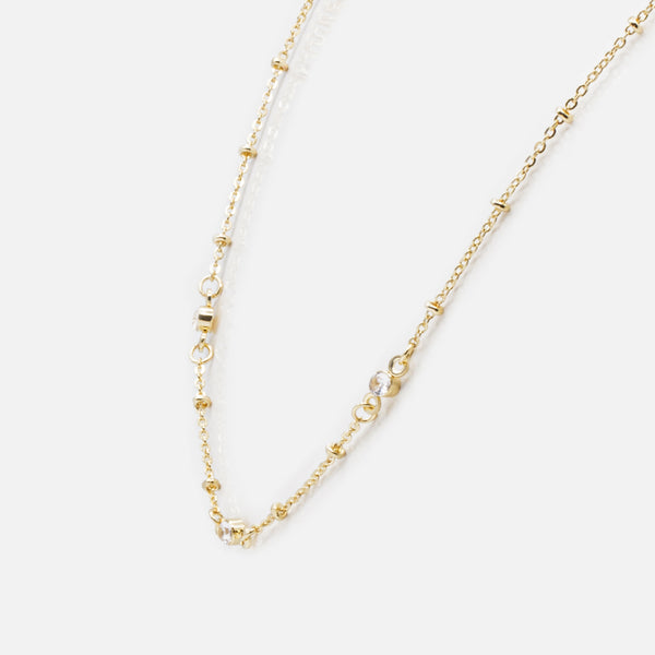 Charger l'image dans la galerie, Ensemble de deux colliers dorés étoile et zircons cubiques