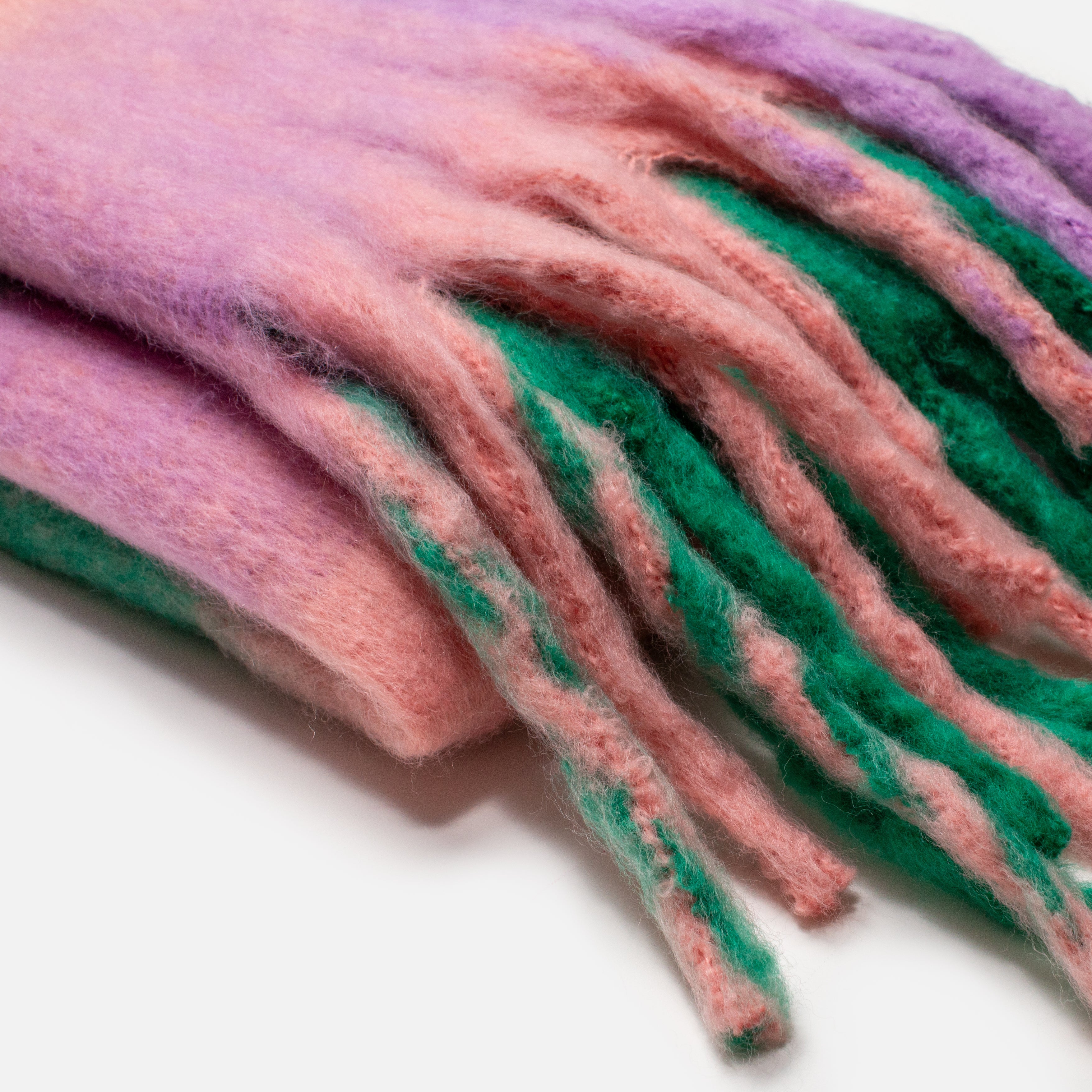 Foulard à carreaux roses mauves verts