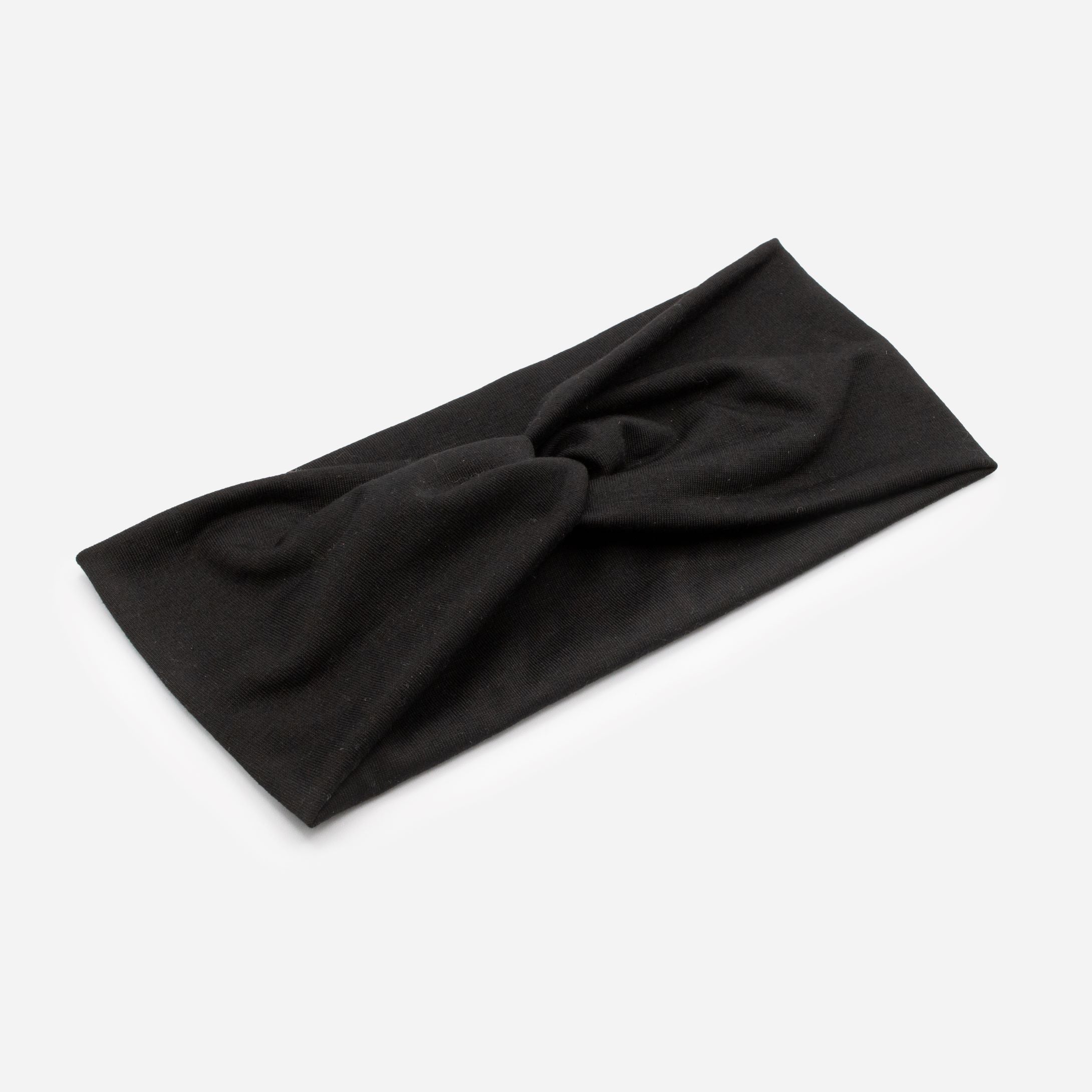 Bandeau en tissu noir avec noeud