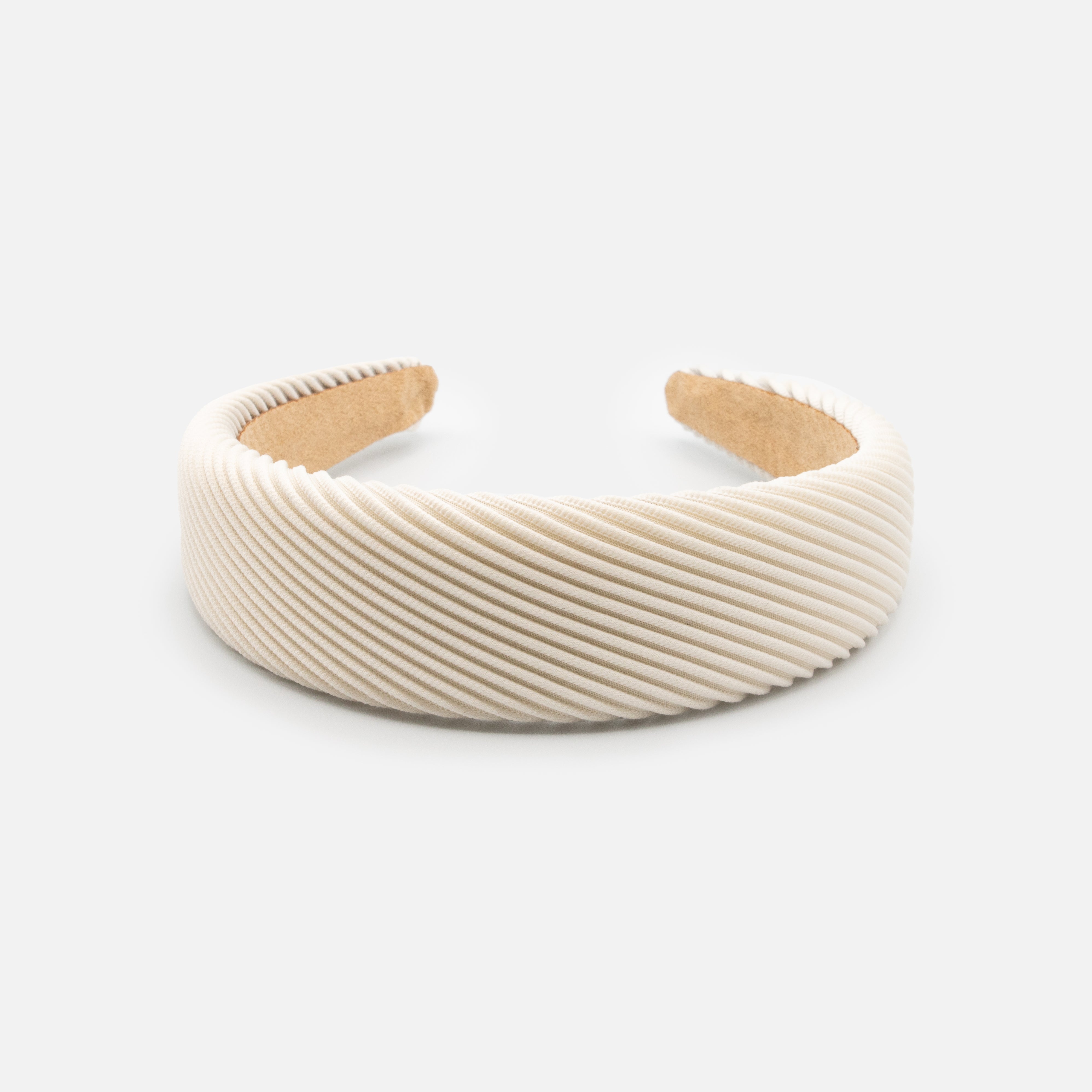 Ivory ribbed headband