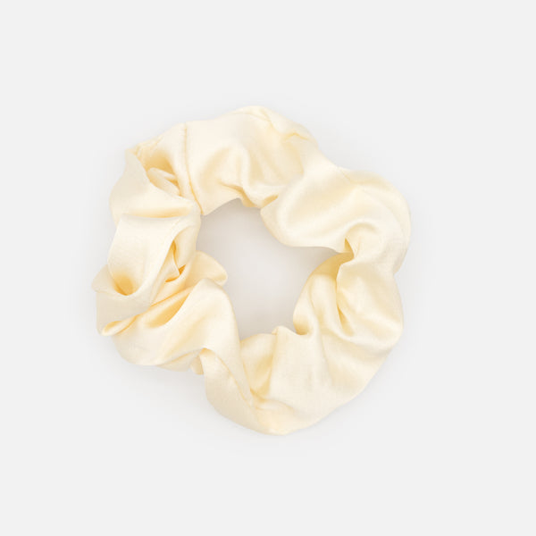 Load image into Gallery viewer, Duo of chartreuse green and ivory scrunchies