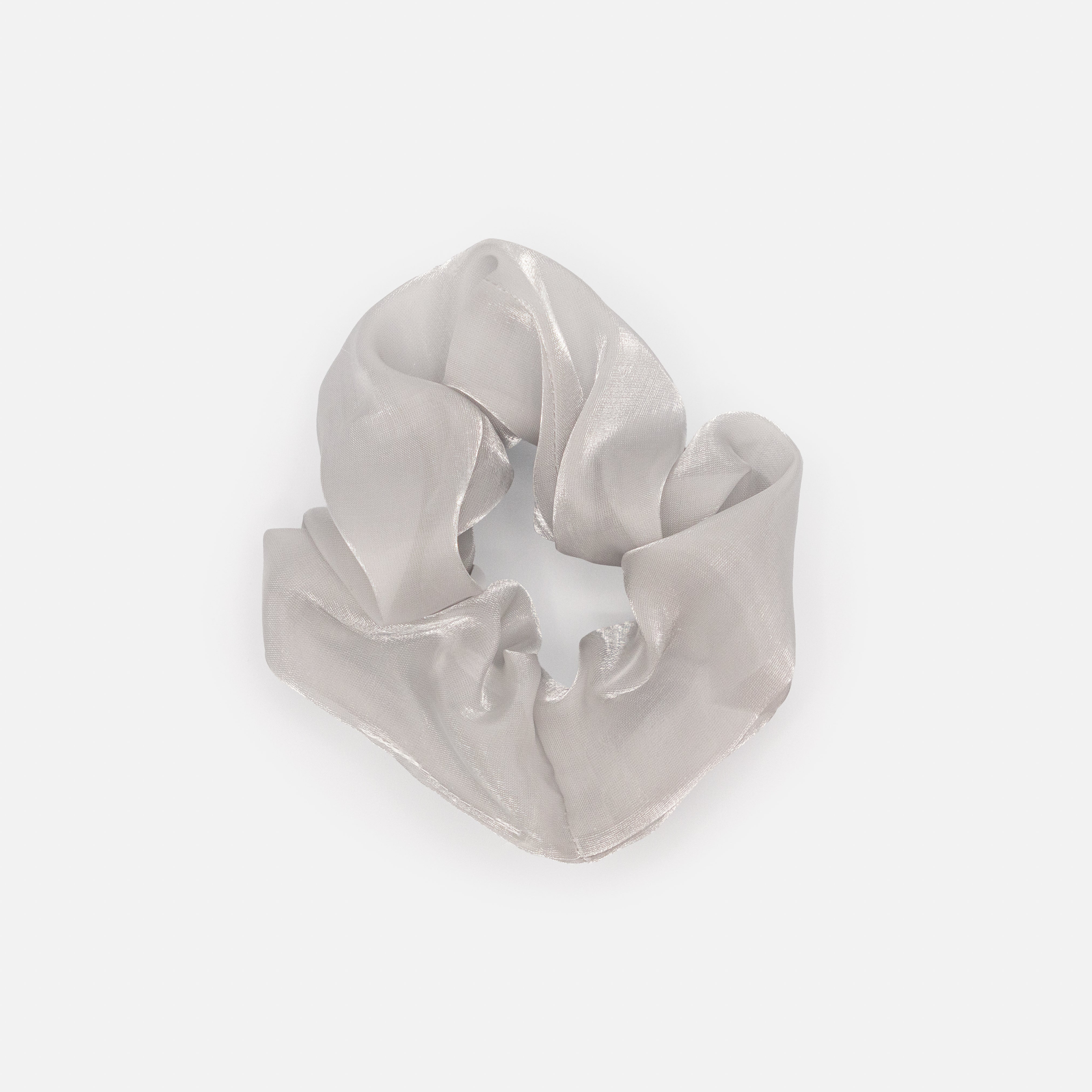 Duo de chouchous gris pâle et rose pâle