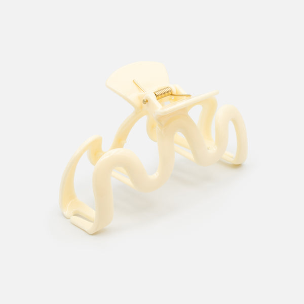 Load image into Gallery viewer, XL Wavy Ivory Clip