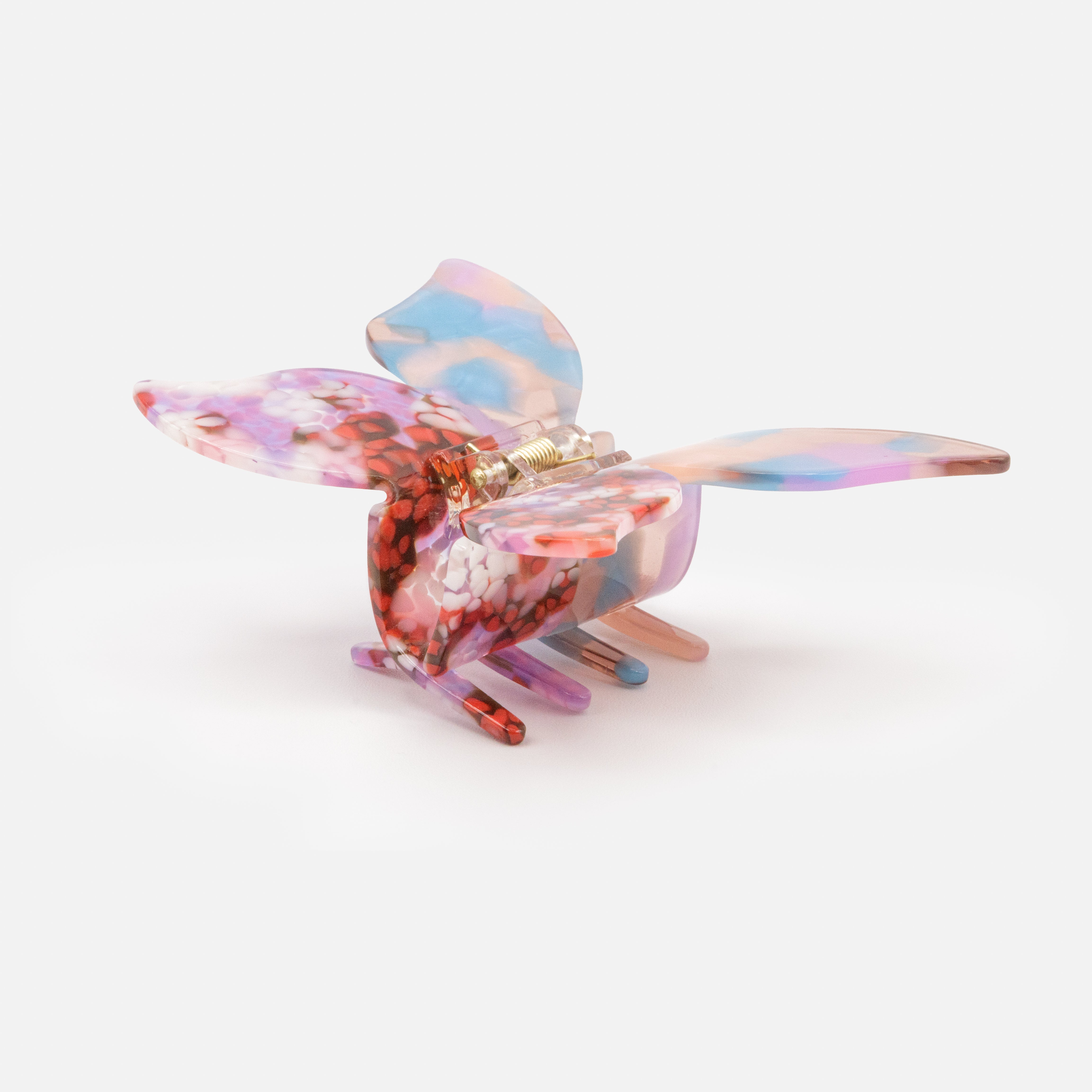 Très grande pince multicolore en forme de papillon