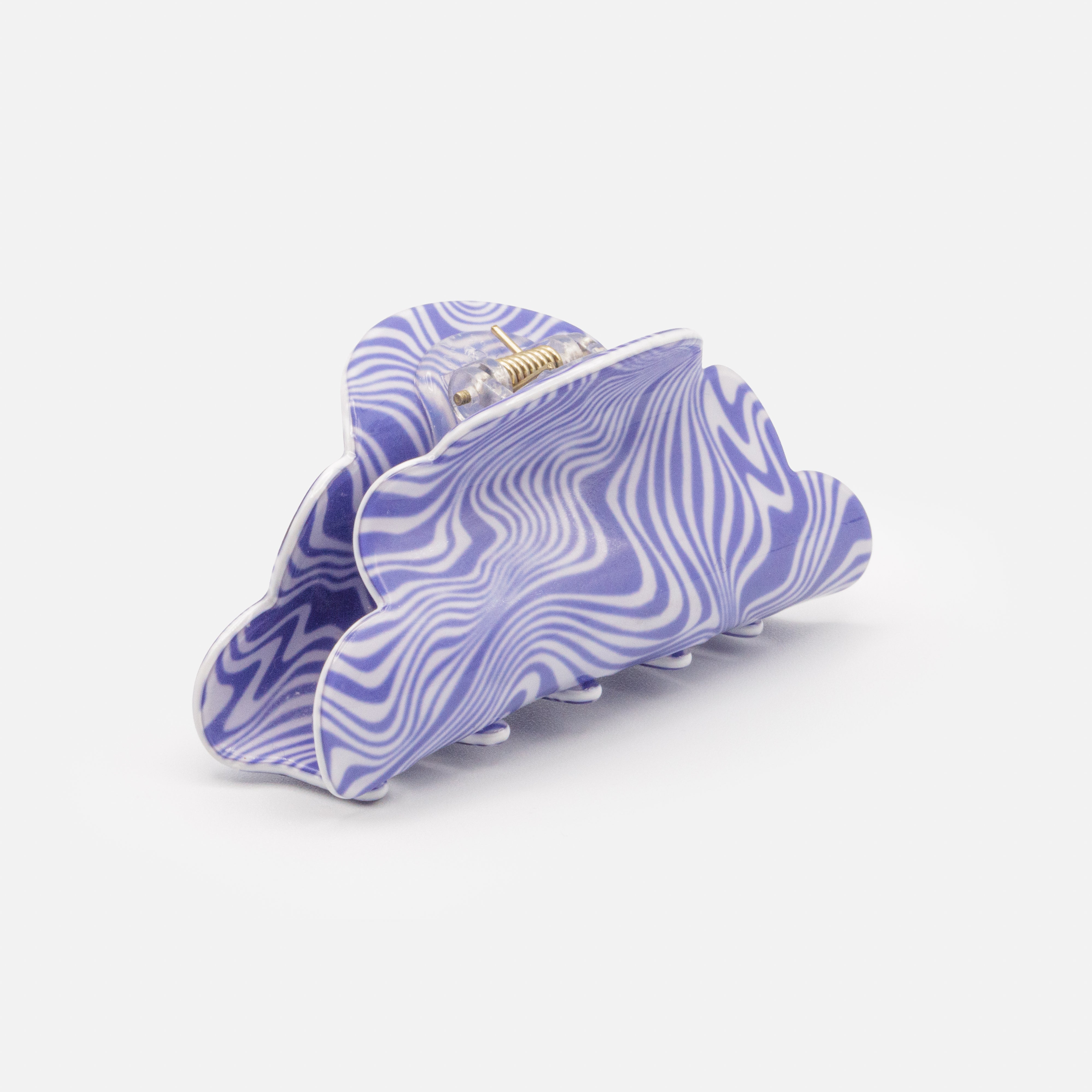 Grande pince bleue à motif psychédélique