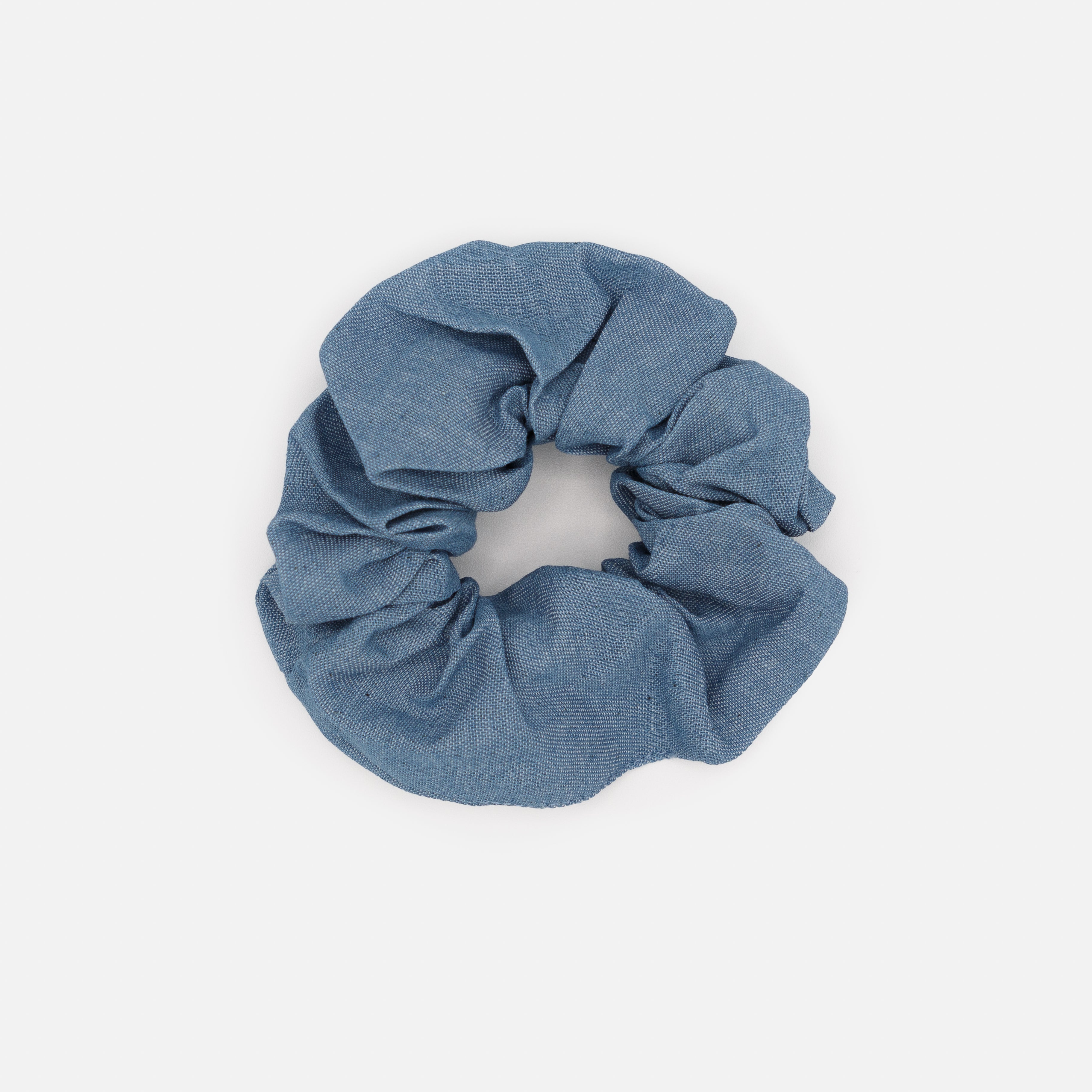 Pale denim scrunchie