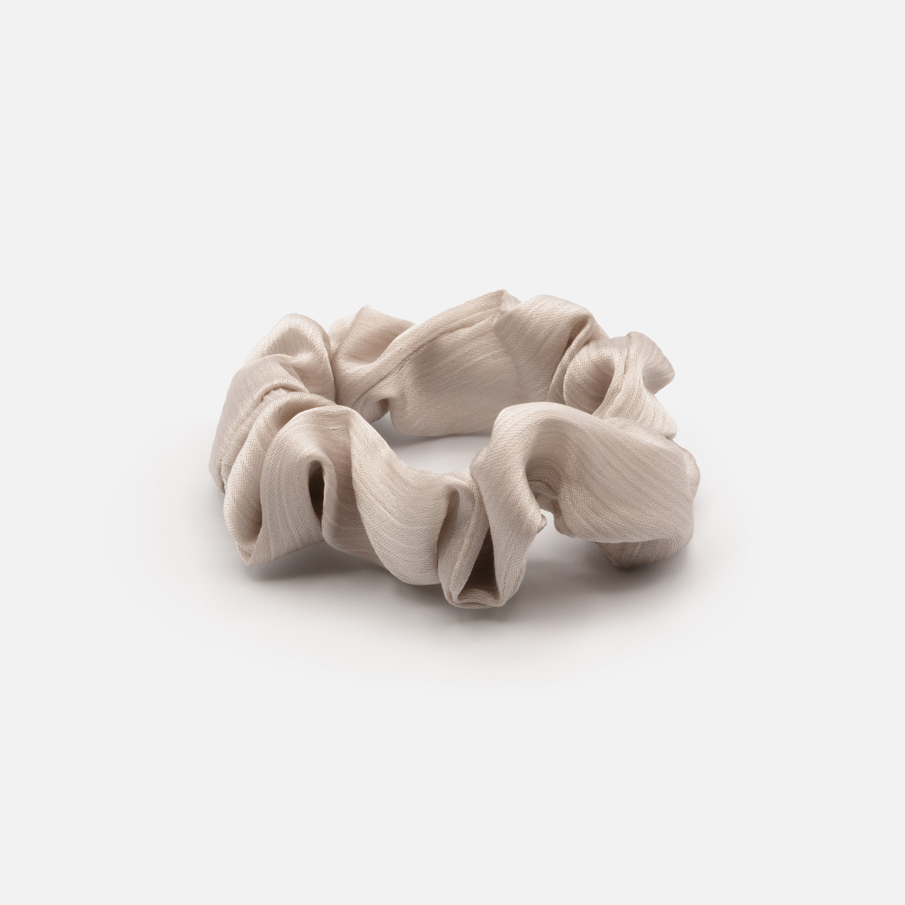 Trio of black, ivory and leopard scrunchies