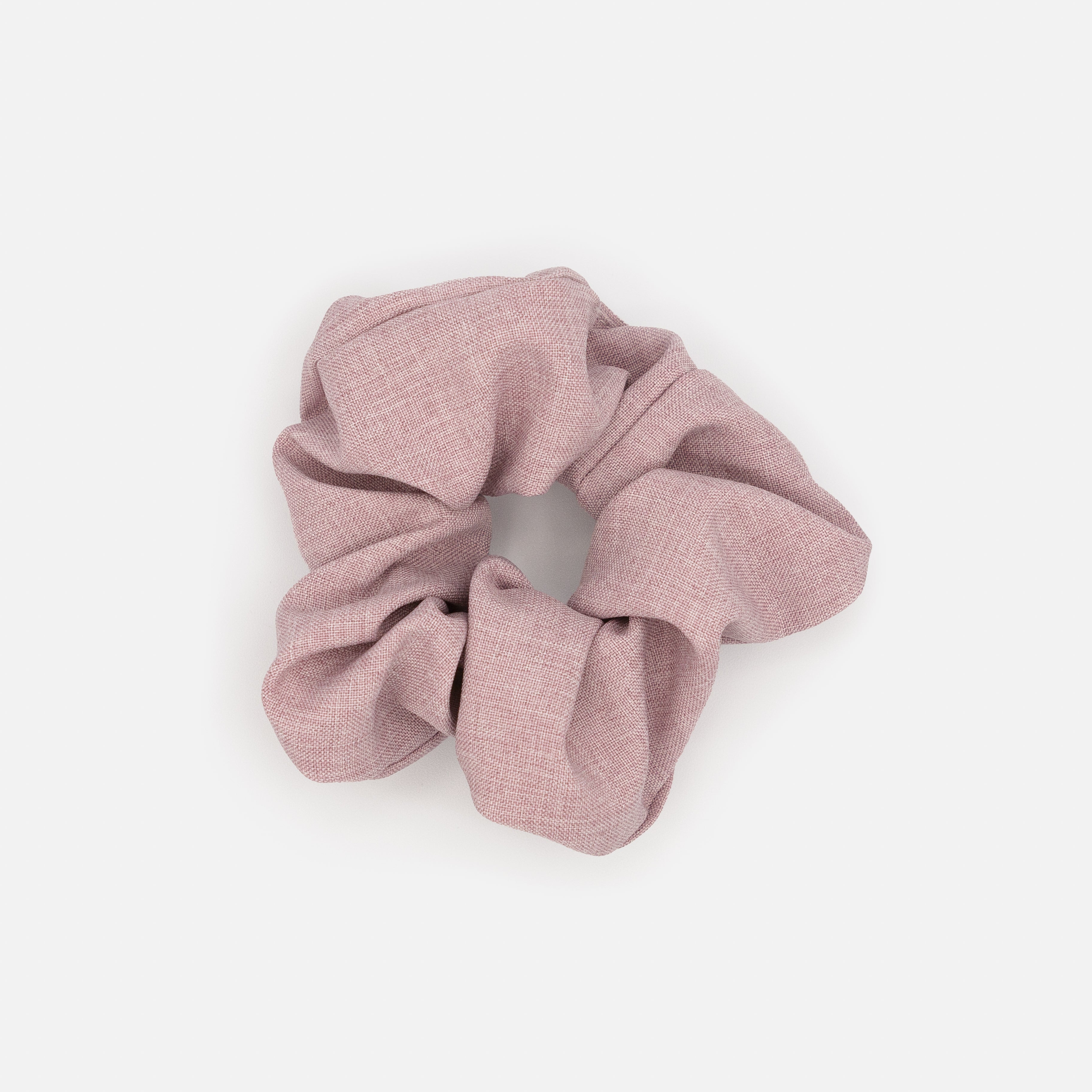 Pale mauve linen scrunchie