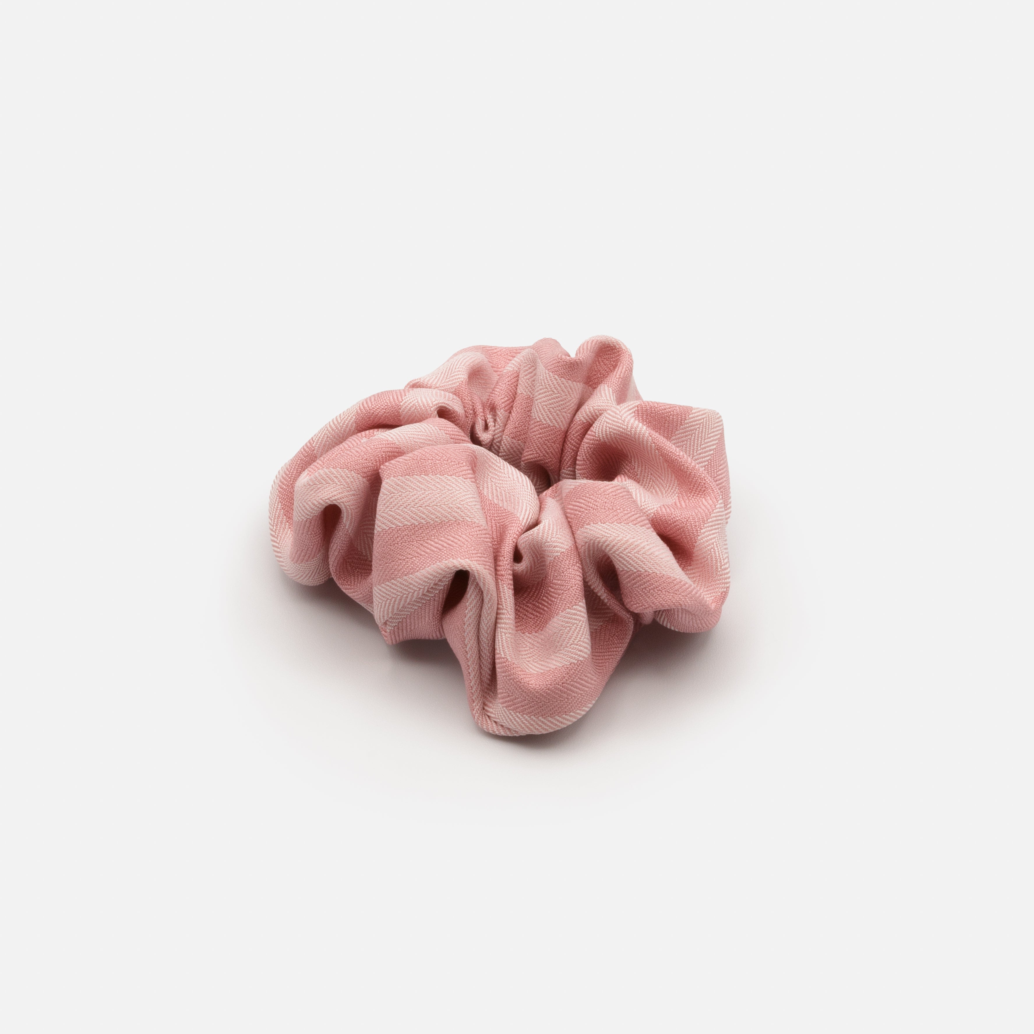 Pink striped scrunchie