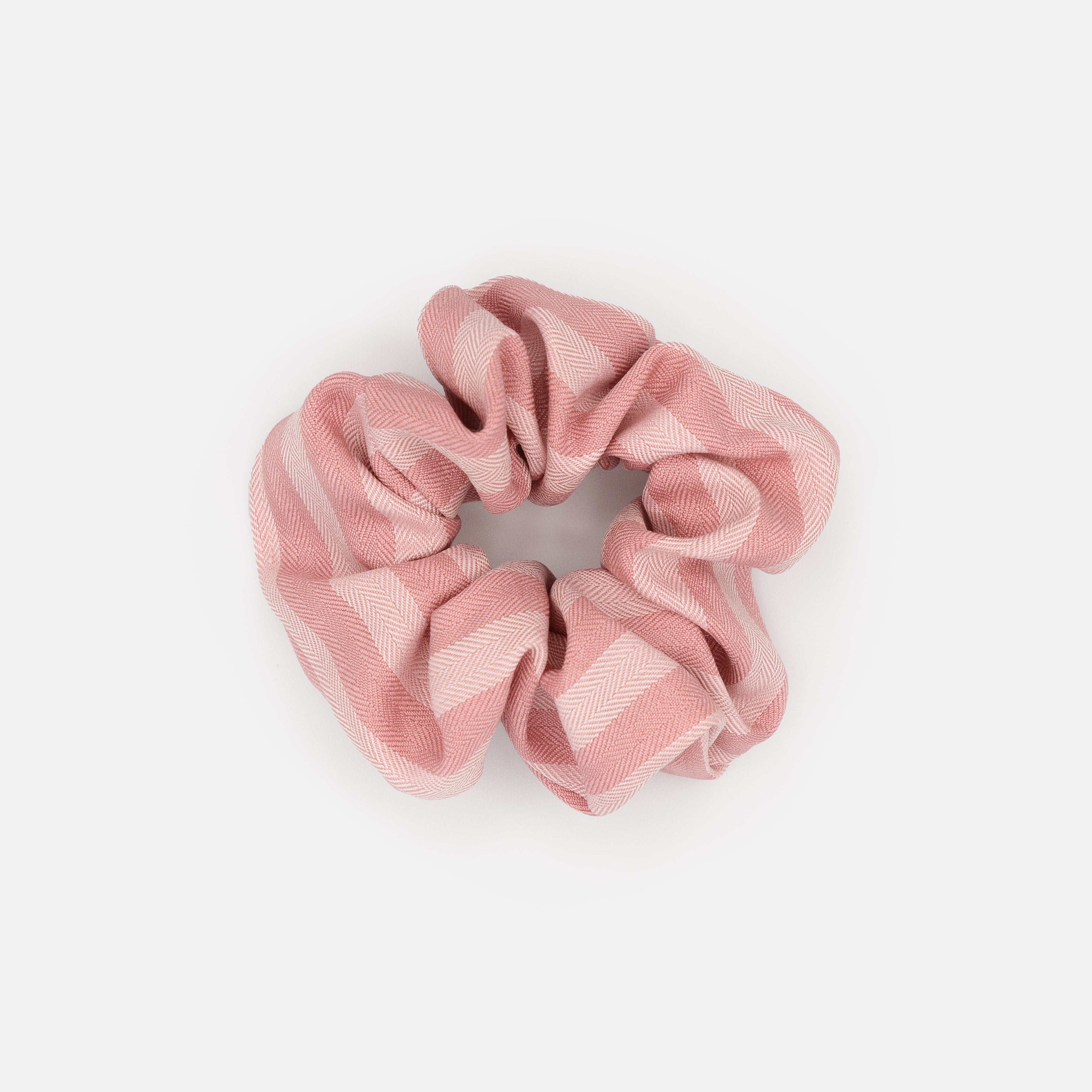 Pink striped scrunchie
