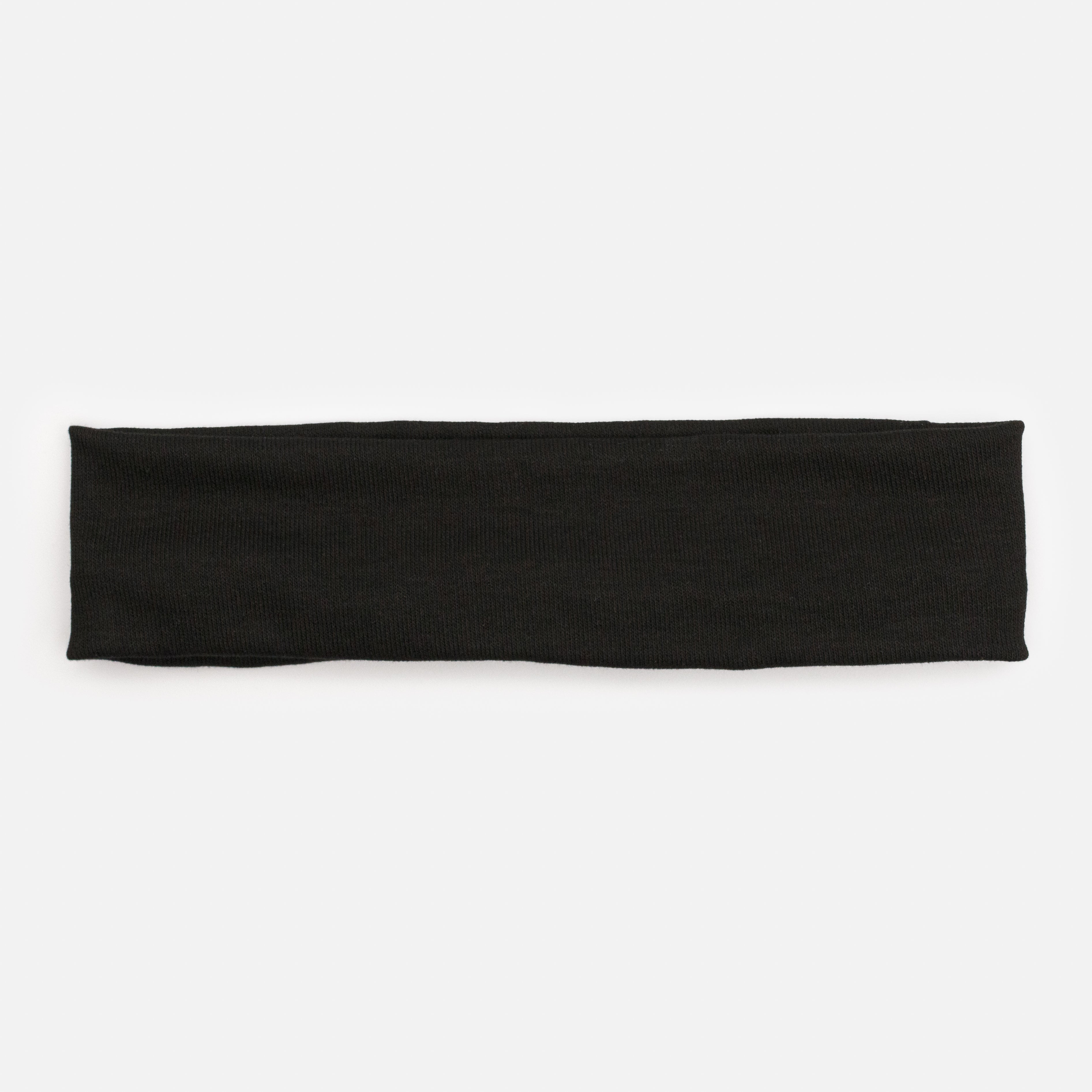 Soft black fabric headband
