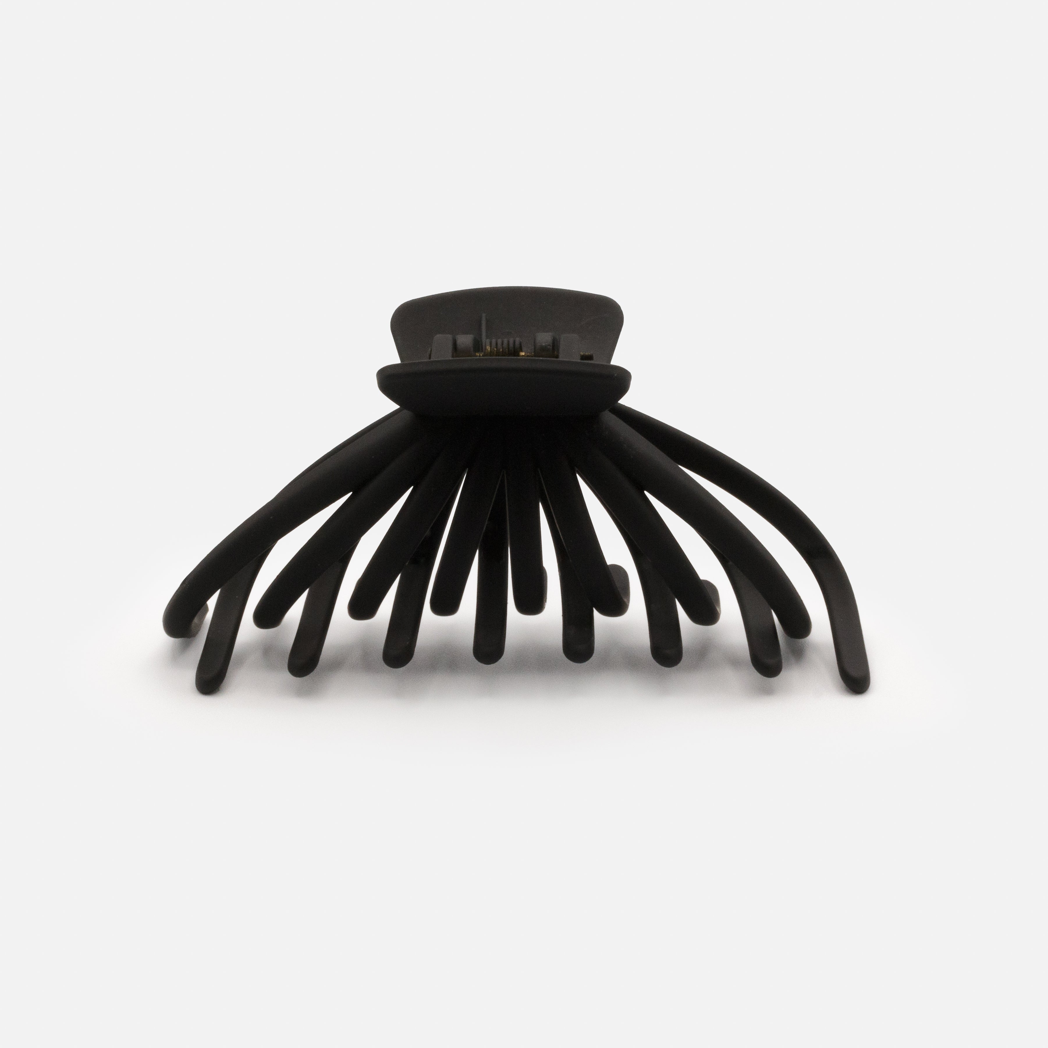 Black plastic octopus clip with matte finish