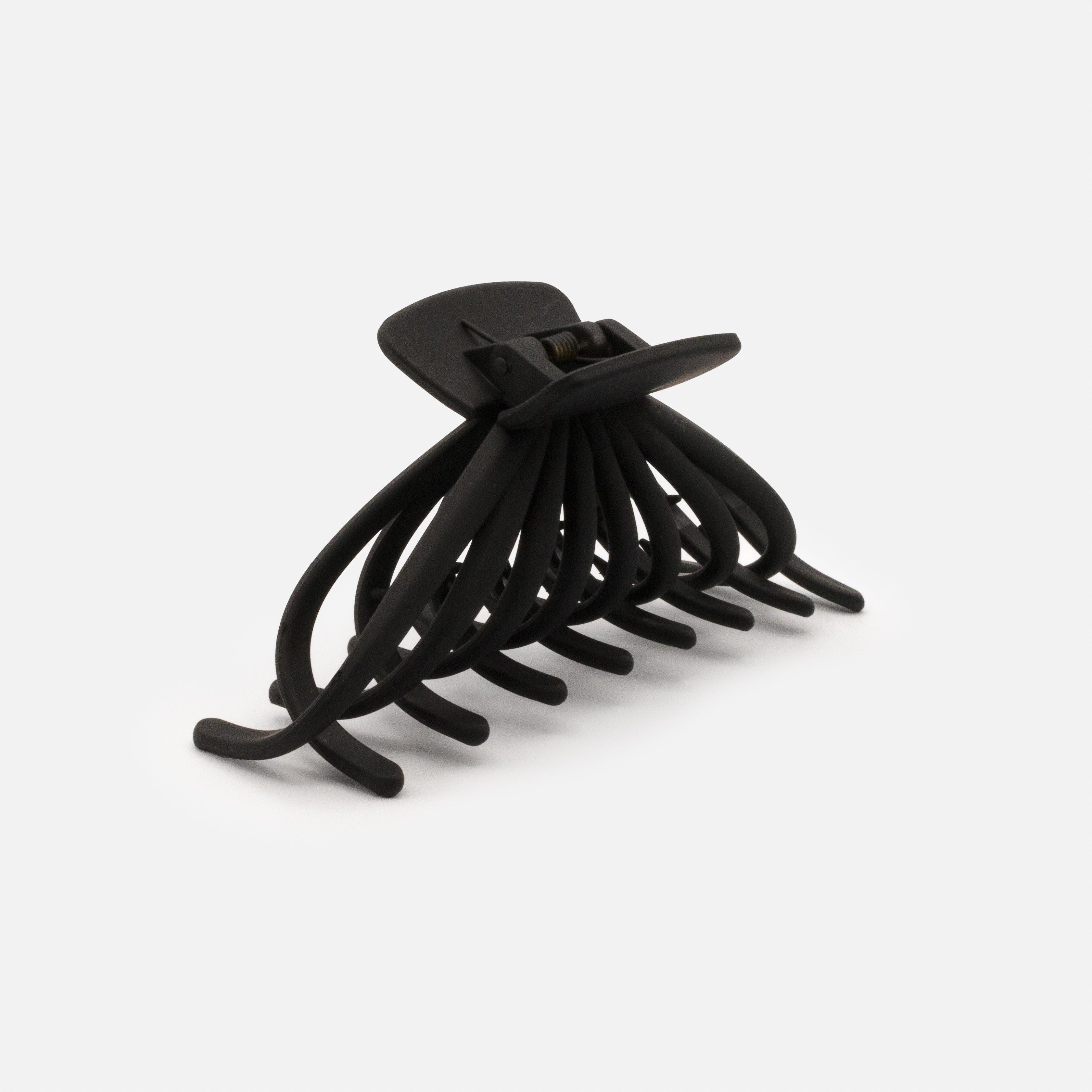 Black plastic octopus clip with matte finish