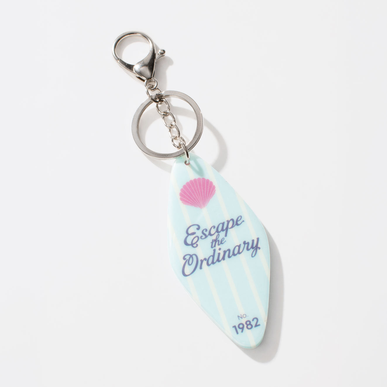 Porte-clés vintage motel bleu