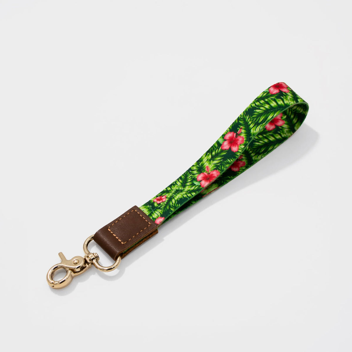 Porte-clés dragonne fleurs tropicales