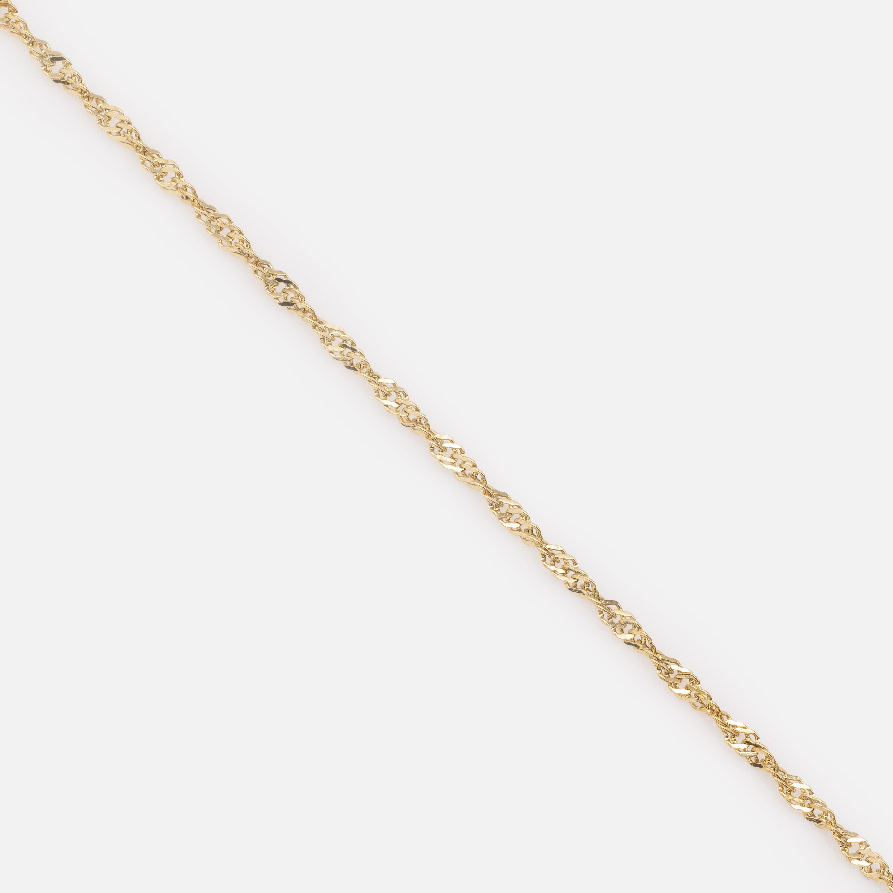Chaîne de cheville Singapour en or 10 carats