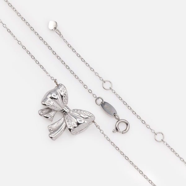 Charger l'image dans la galerie, Mini collier argenté breloque boucle surdimensionnée en acier inoxydable