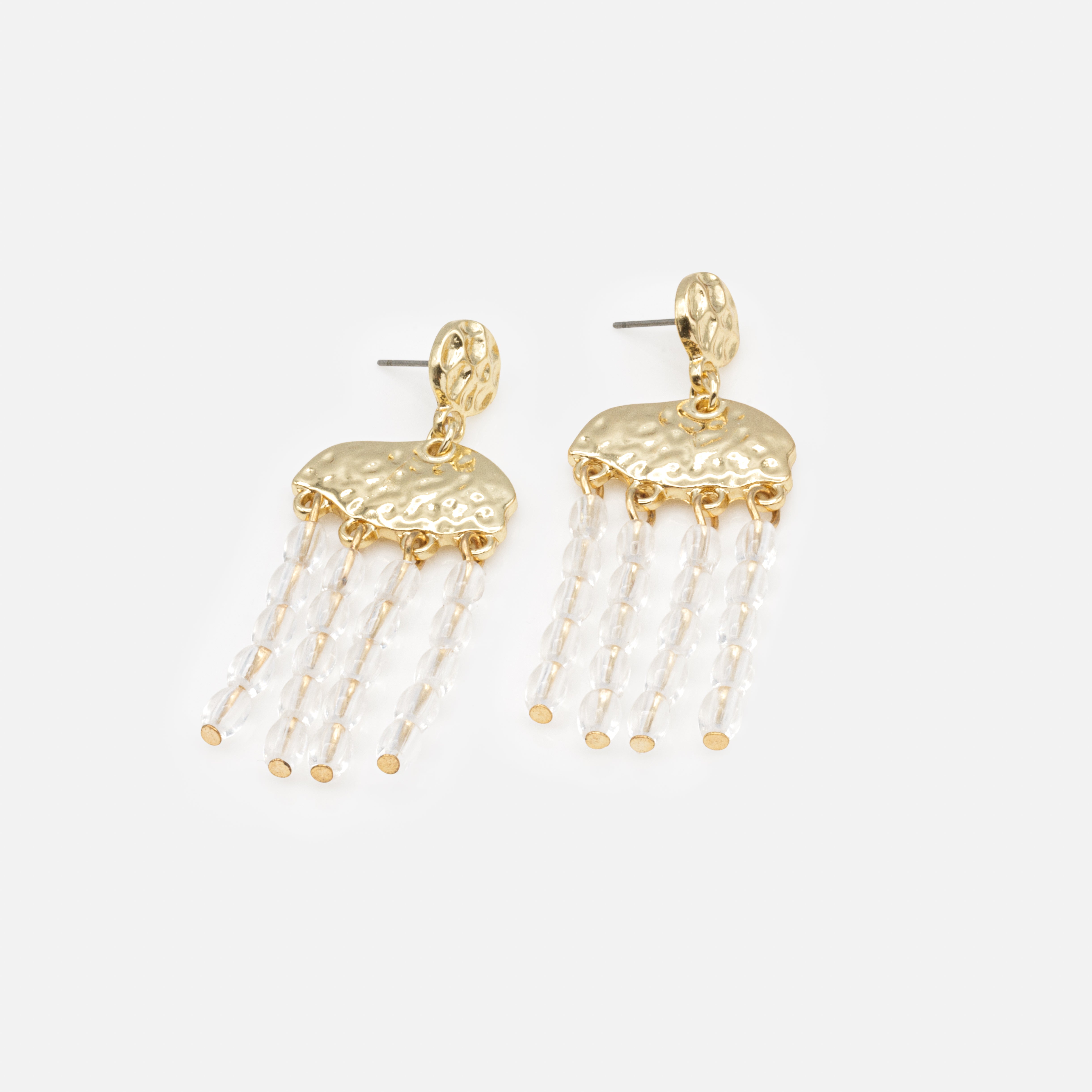 Boucles d'oreilles dorées charmantes méduses