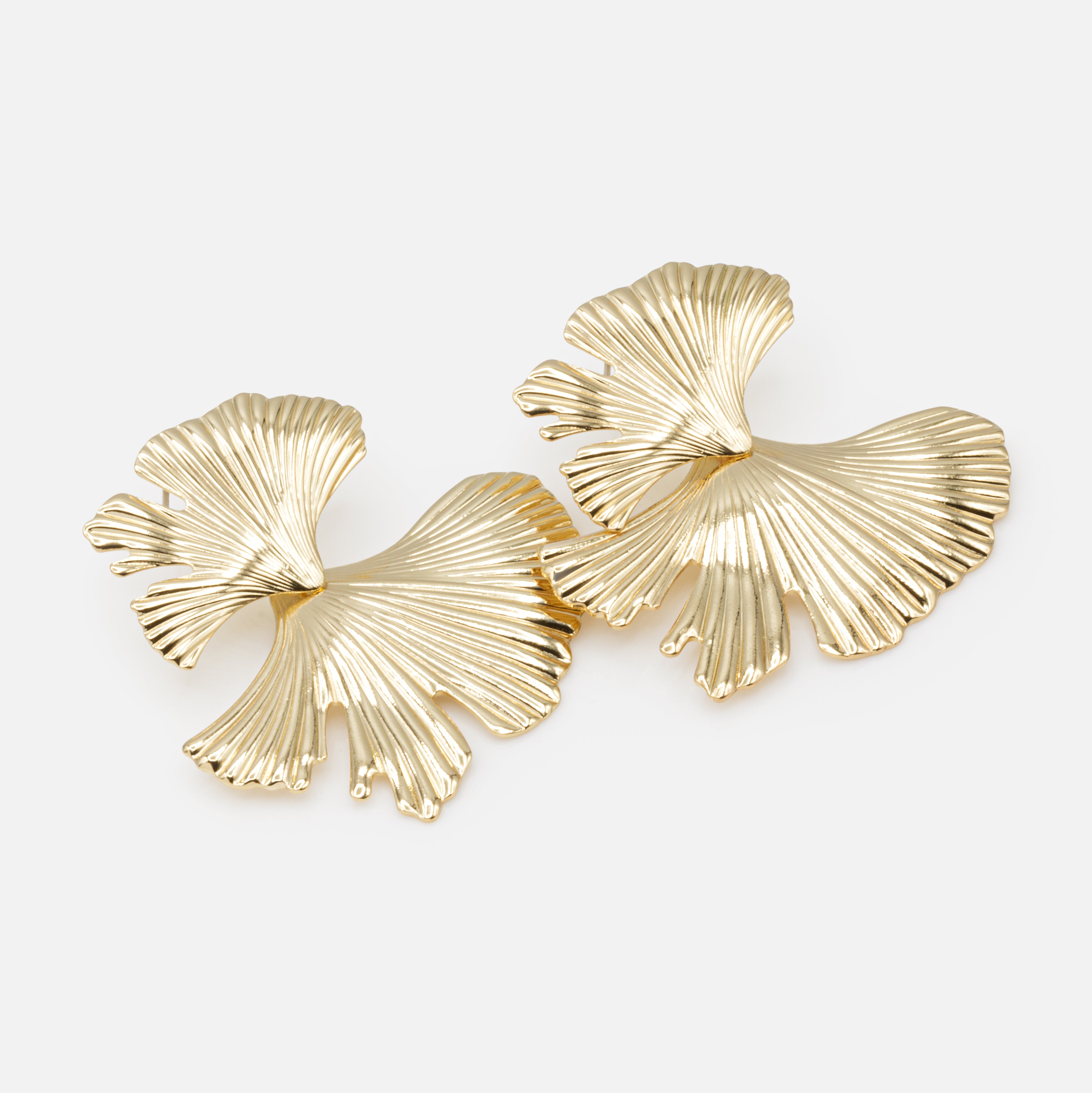Boucles d'oreilles coraux dorés