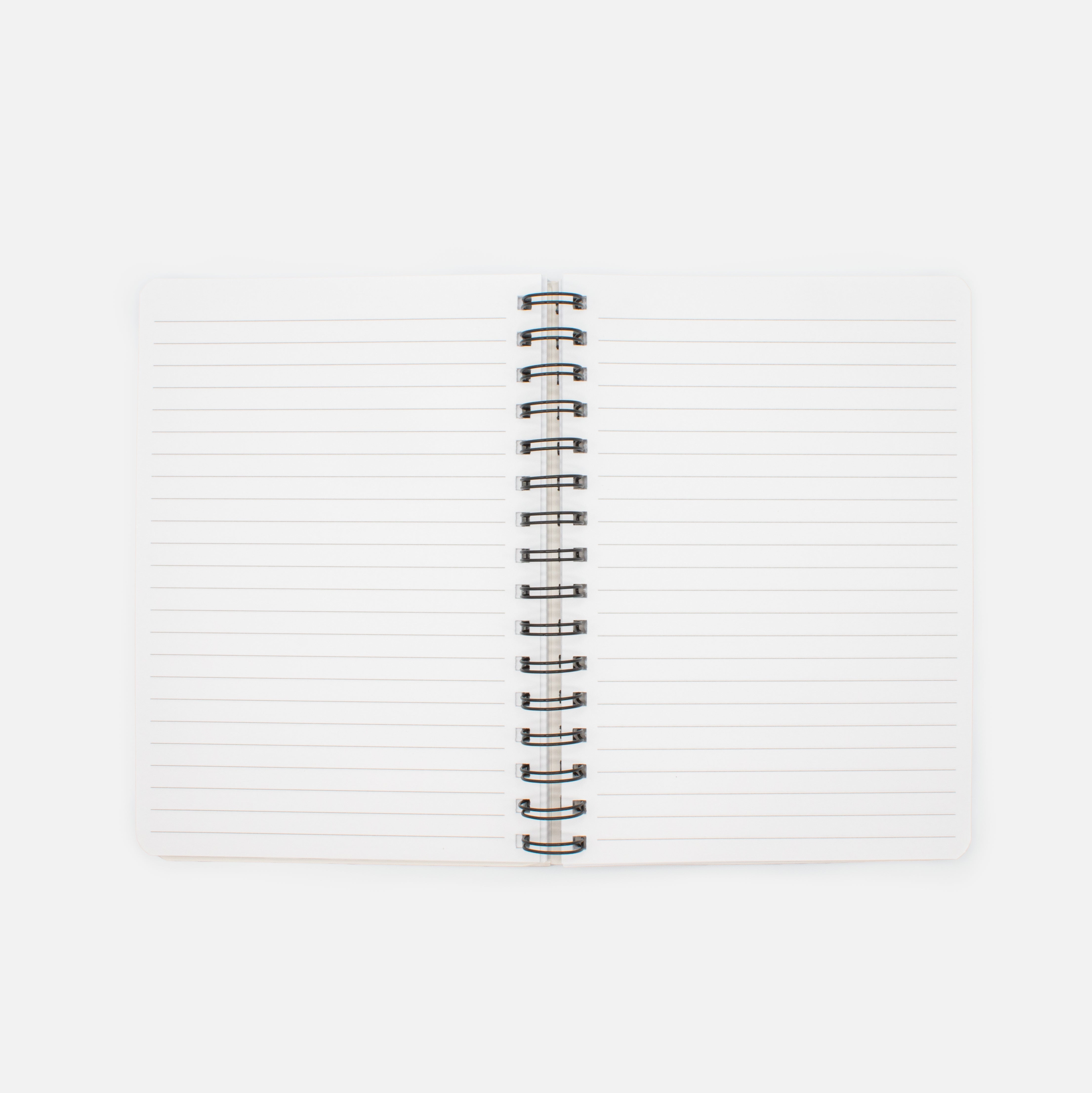 Cahier de notes mauve avec fleurs