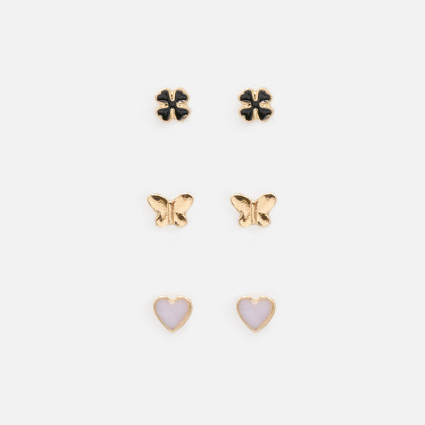 Load image into Gallery viewer, Set of 3 pairs of fixed earrings