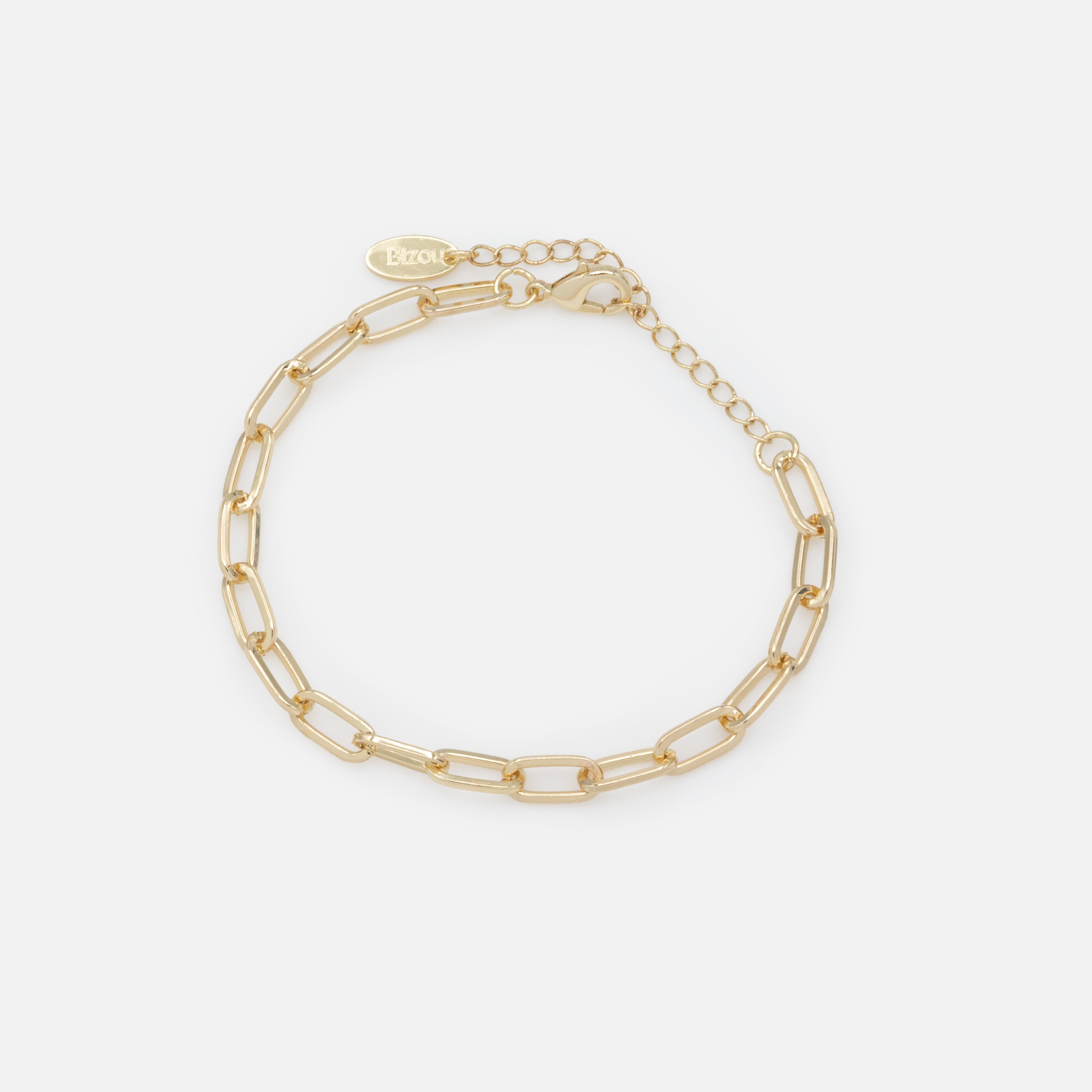 Trio of gold trombone mesh bracelets and pearls