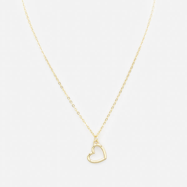 Load image into Gallery viewer, Gold necklace with big heart charm