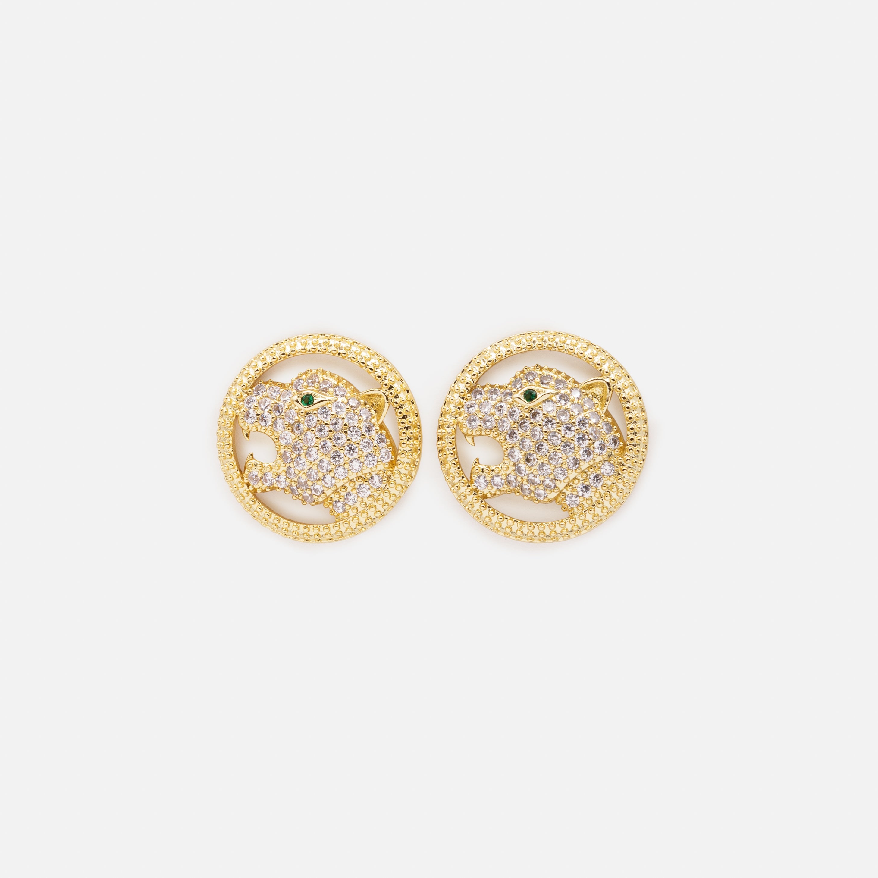 Golden panther earrings
