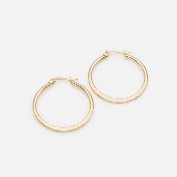 Load image into Gallery viewer, Stainless steel golden hoop earrings