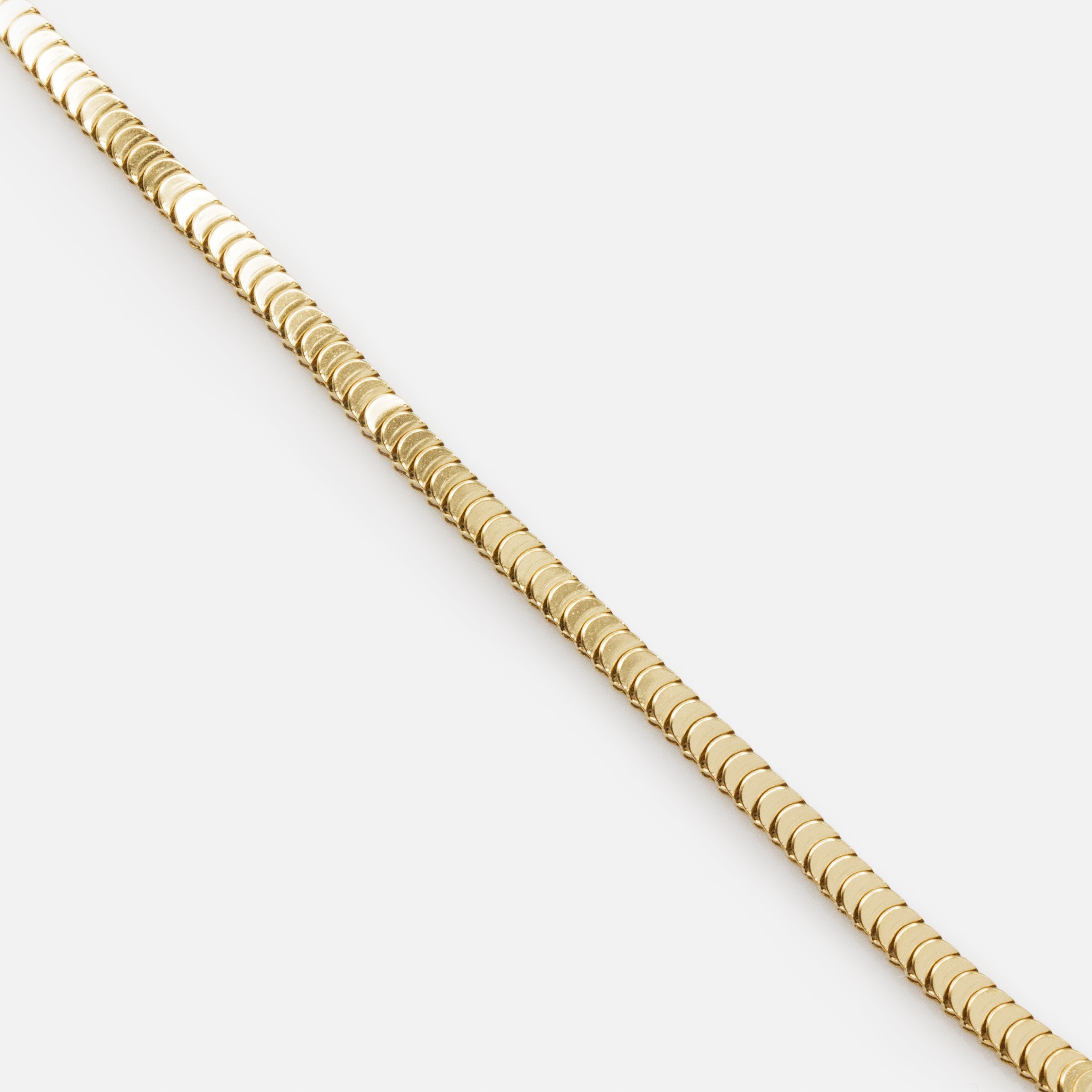 Bracelet doré demi-cercles effet domino en acier inoxydable