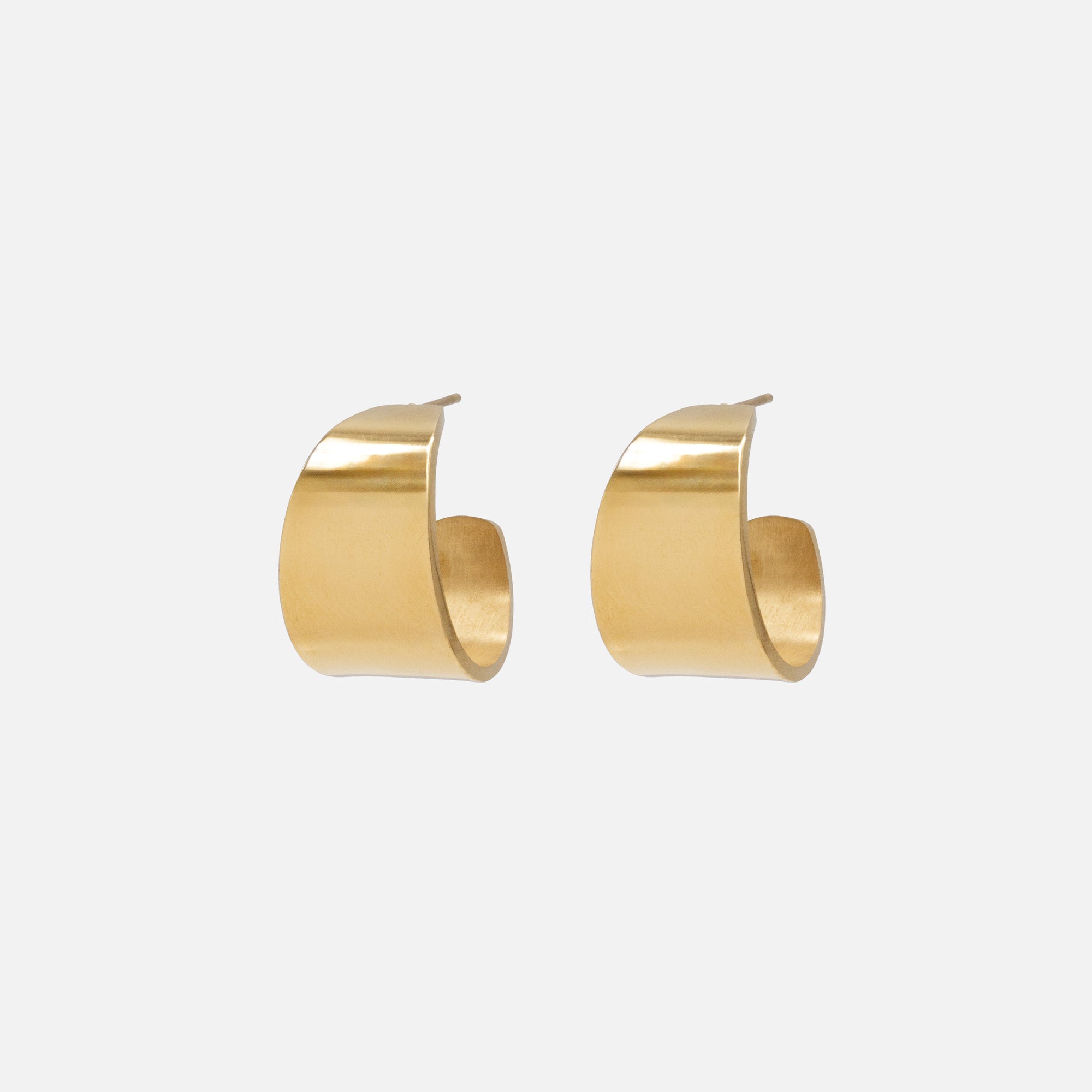 Large gold-plated stainless steel hoop earrings