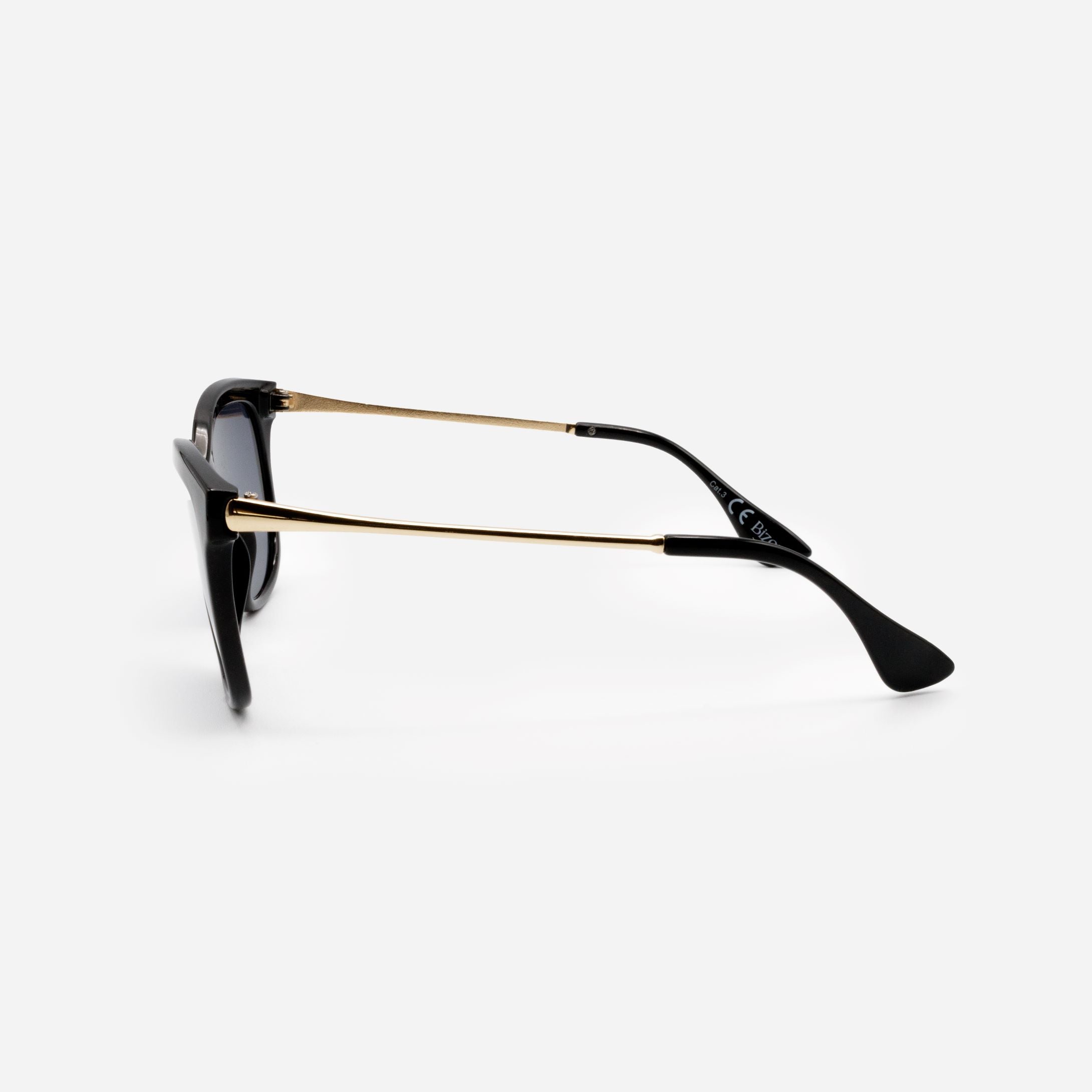Black and Gold Sunglasses with Black Lens