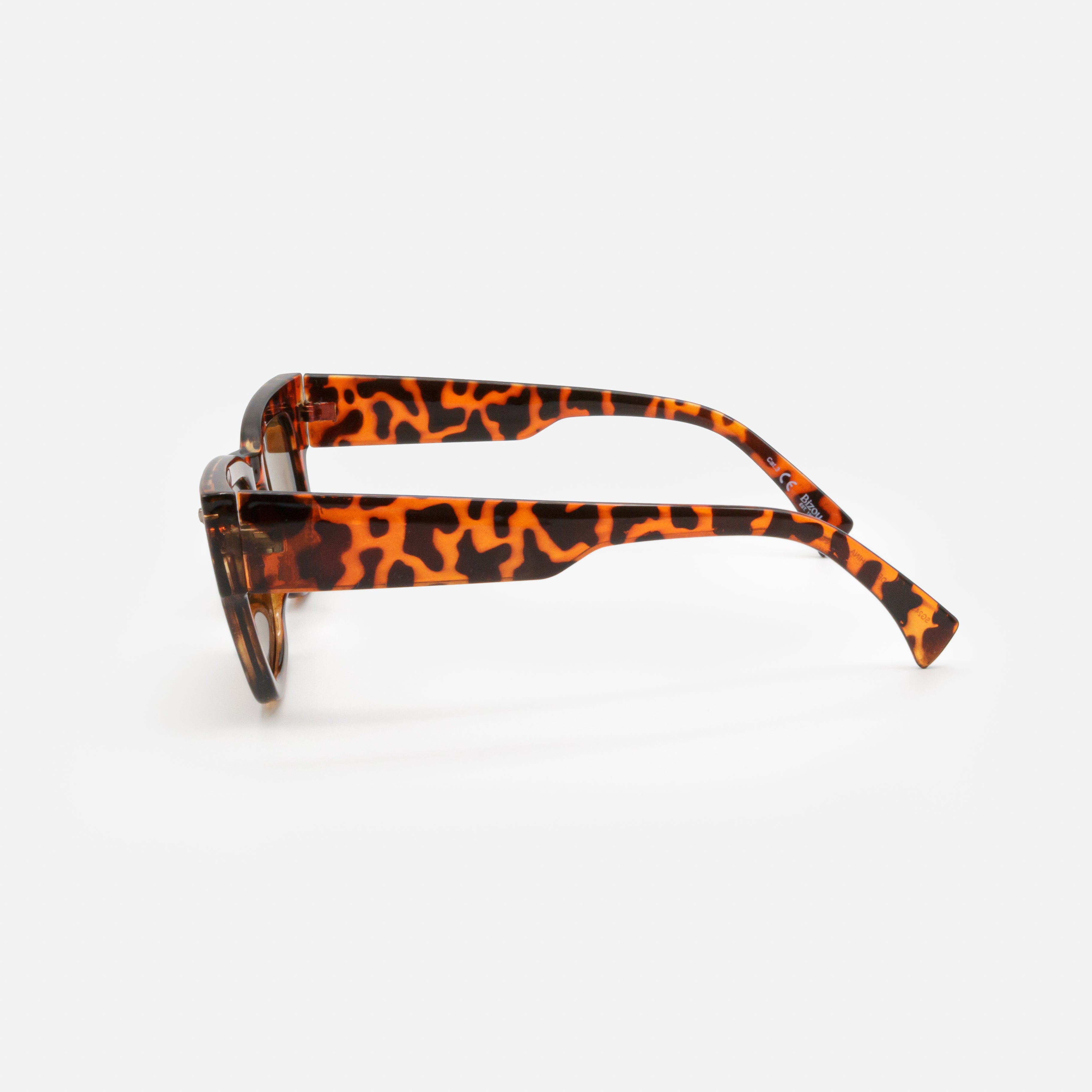 Square Tortoiseshell Sunglasses with Brown Lenses