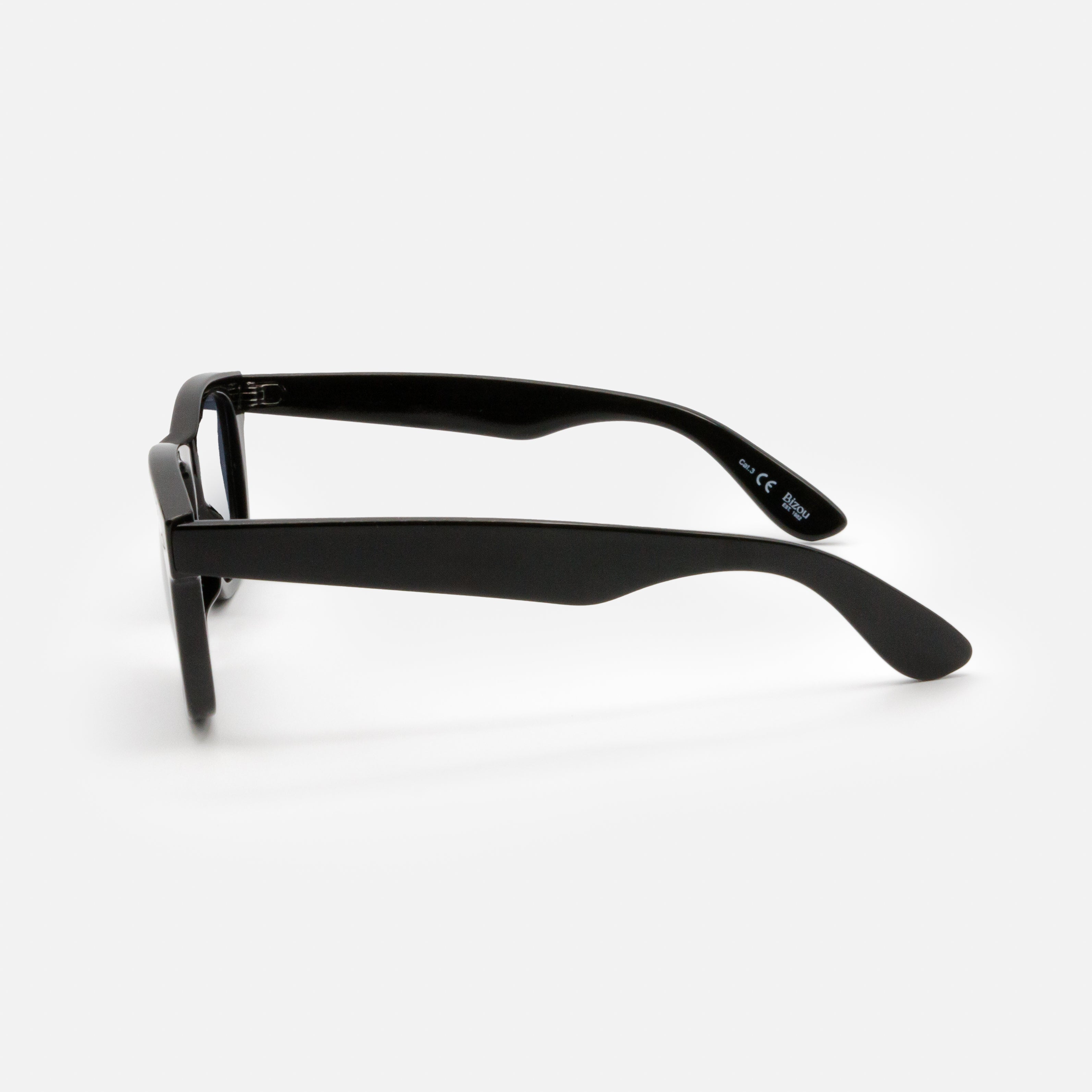 Black sunglasses with black lenses