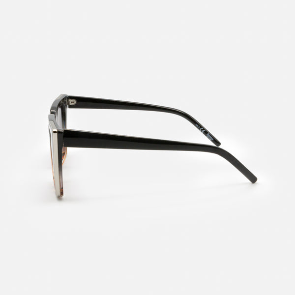 Load image into Gallery viewer, Black and tortoiseshell sunglasses with silver detail